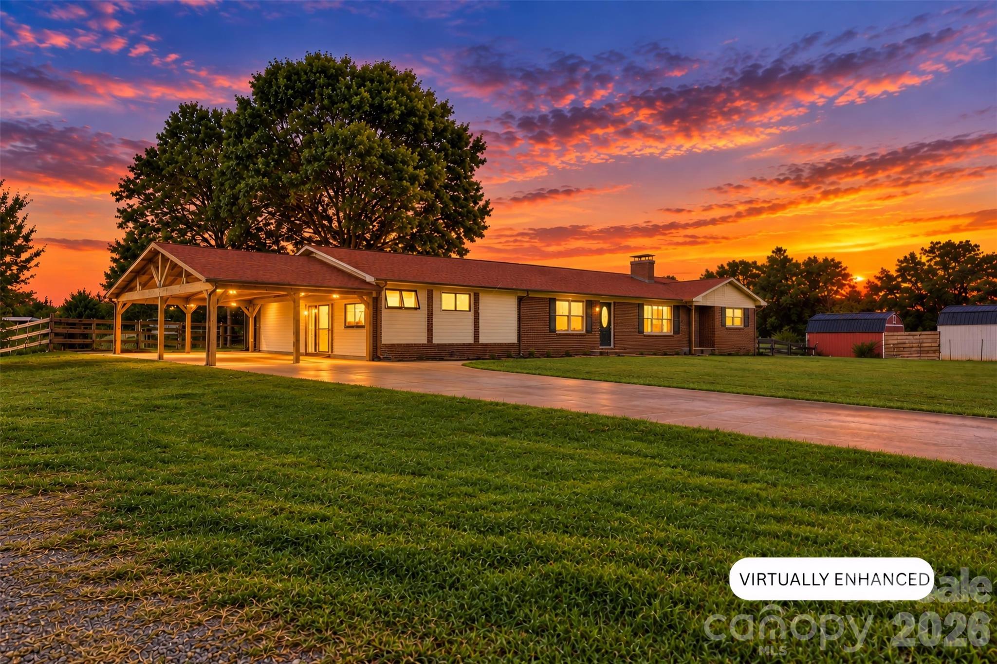 Fully renovated 3000 sq. ft home on 8 acres...perfect for today's compound living style - 3881 Summerow Road, Maiden