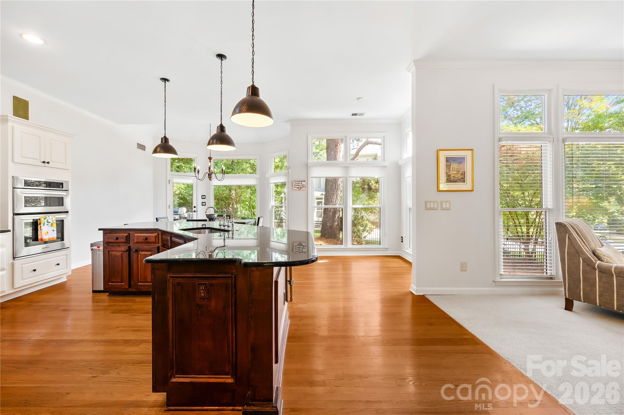 Large center island in Kitchen - 15728 Delancey Lane, Huntersville
