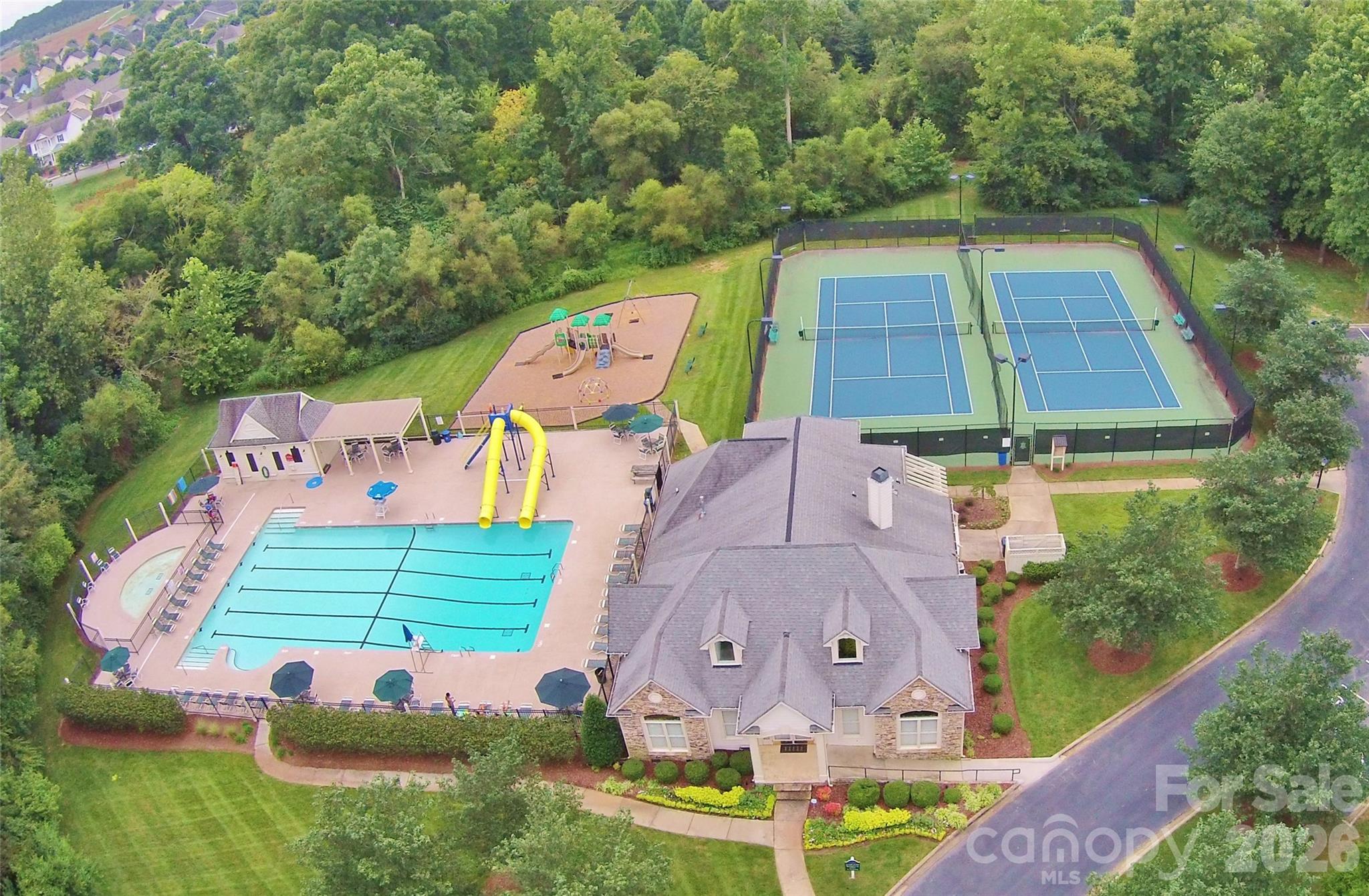 Doyers Pool - walking distance from home - includes clubhouse, 2 tennis courts/Pickleball - Pool w/slides, playground - 15728 Delancey Lane, Huntersville