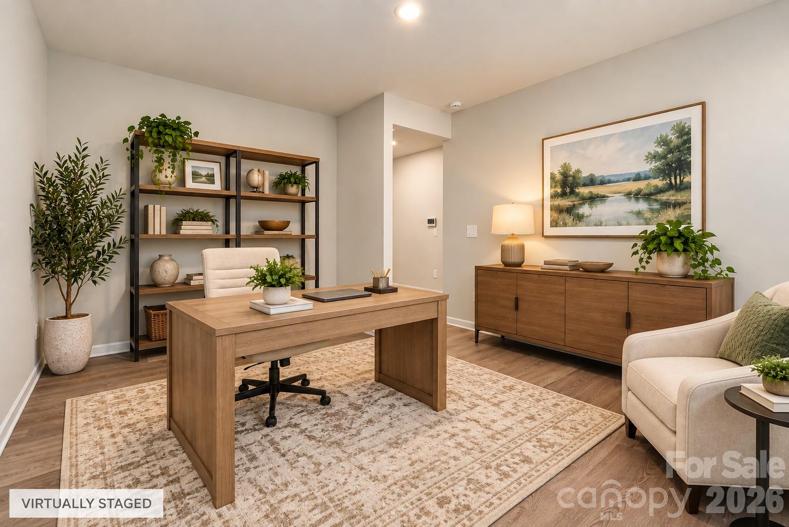 Flex space staged as office. - 151 Bird Dog Drive, Mooresville