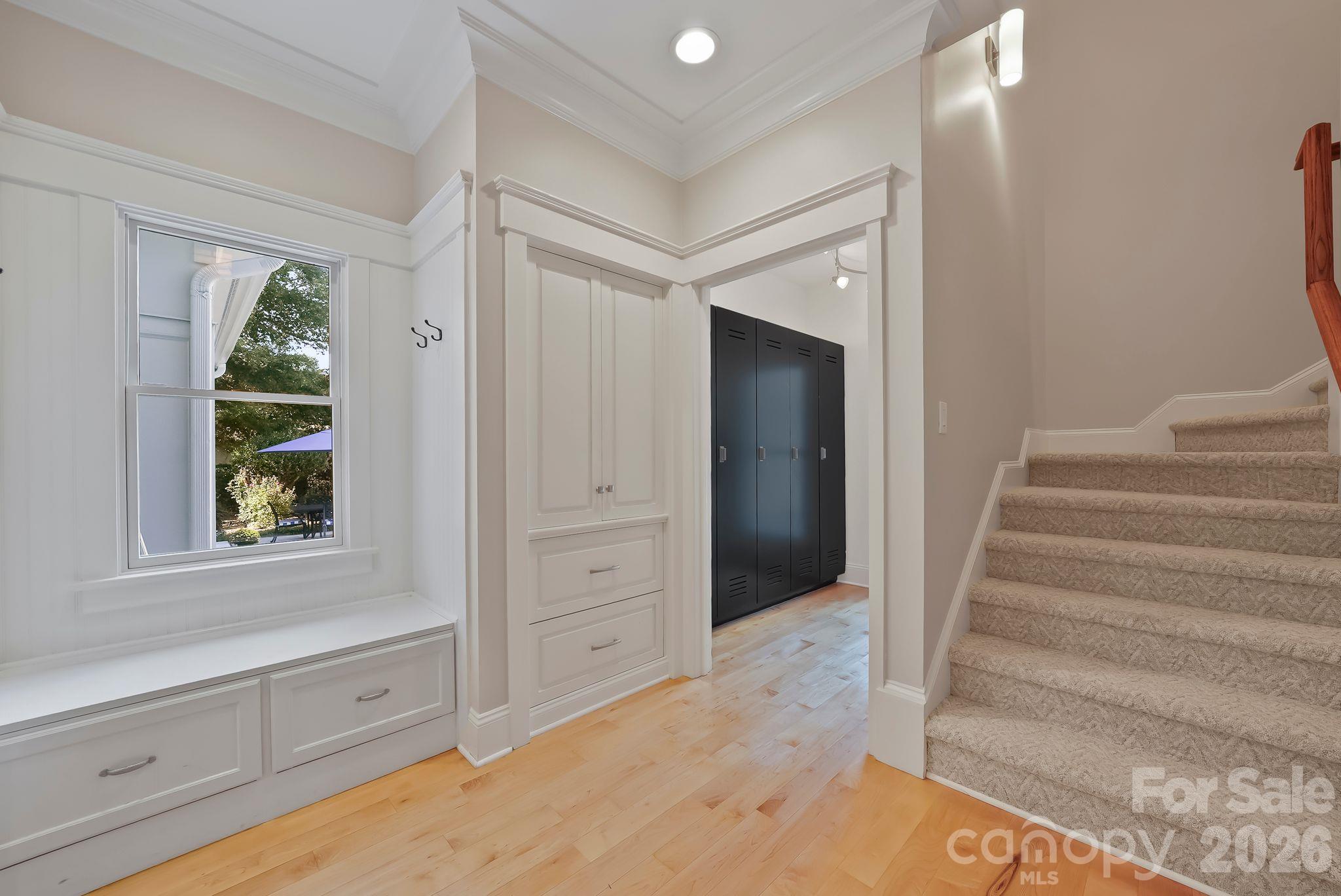 Window seat and drop zone offer additional storage - 268 Milford Circle, Mooresville