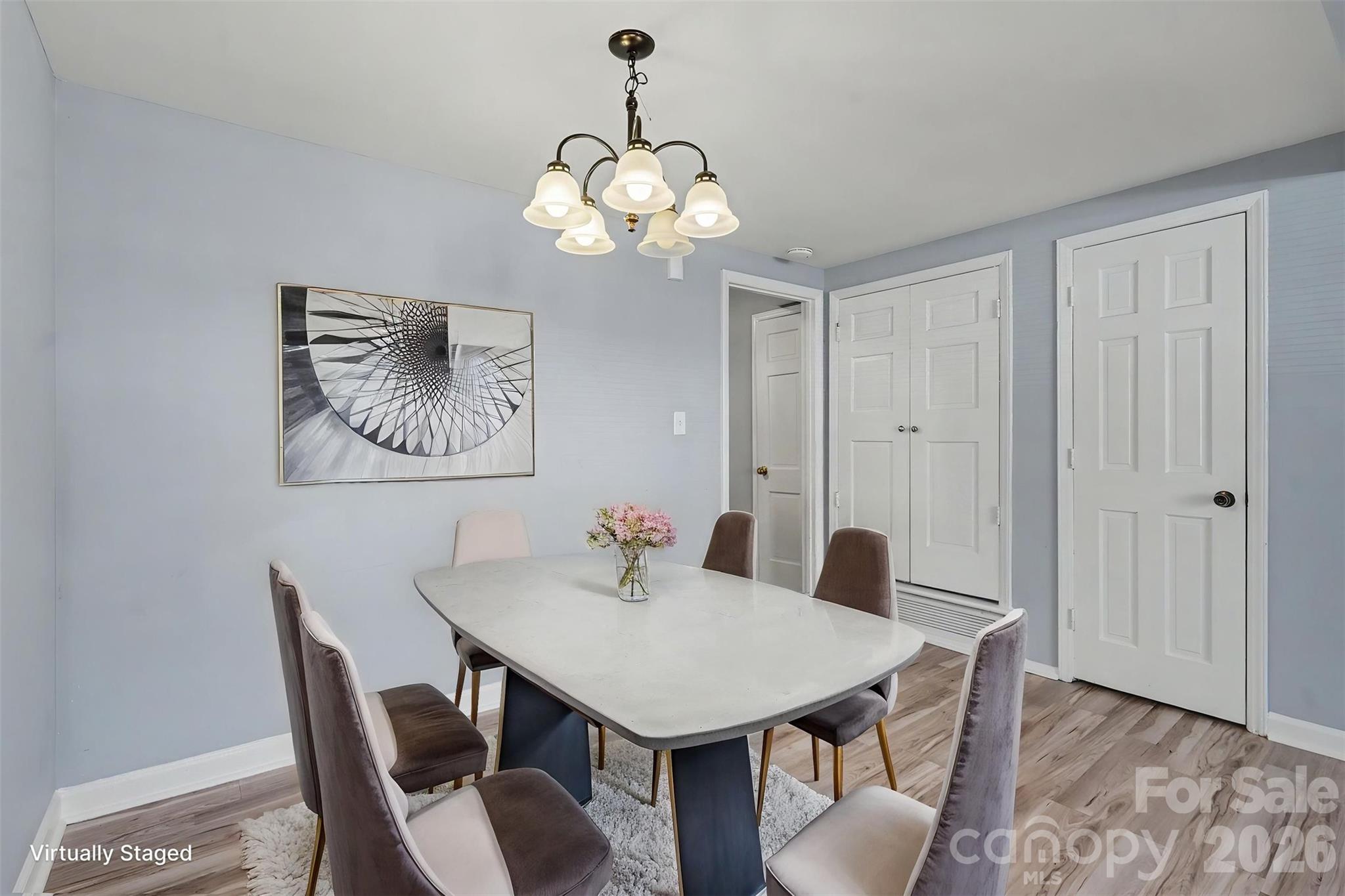 Virtually staged - dining area - 6440 Old Pineville Road, Charlotte