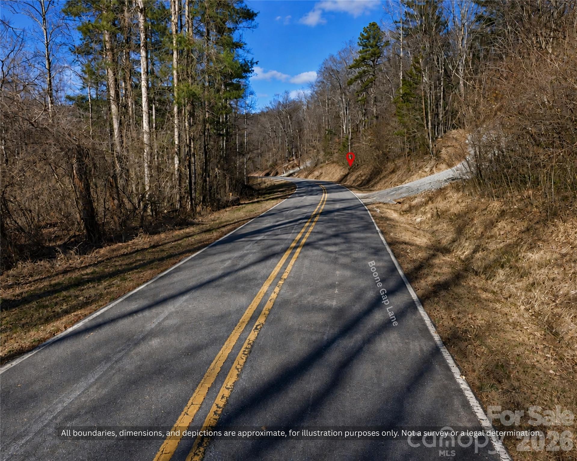 The paved state road in, an easy drive to the land with no gravel roads - 99999 Boone Gap Lane, Taylorsville