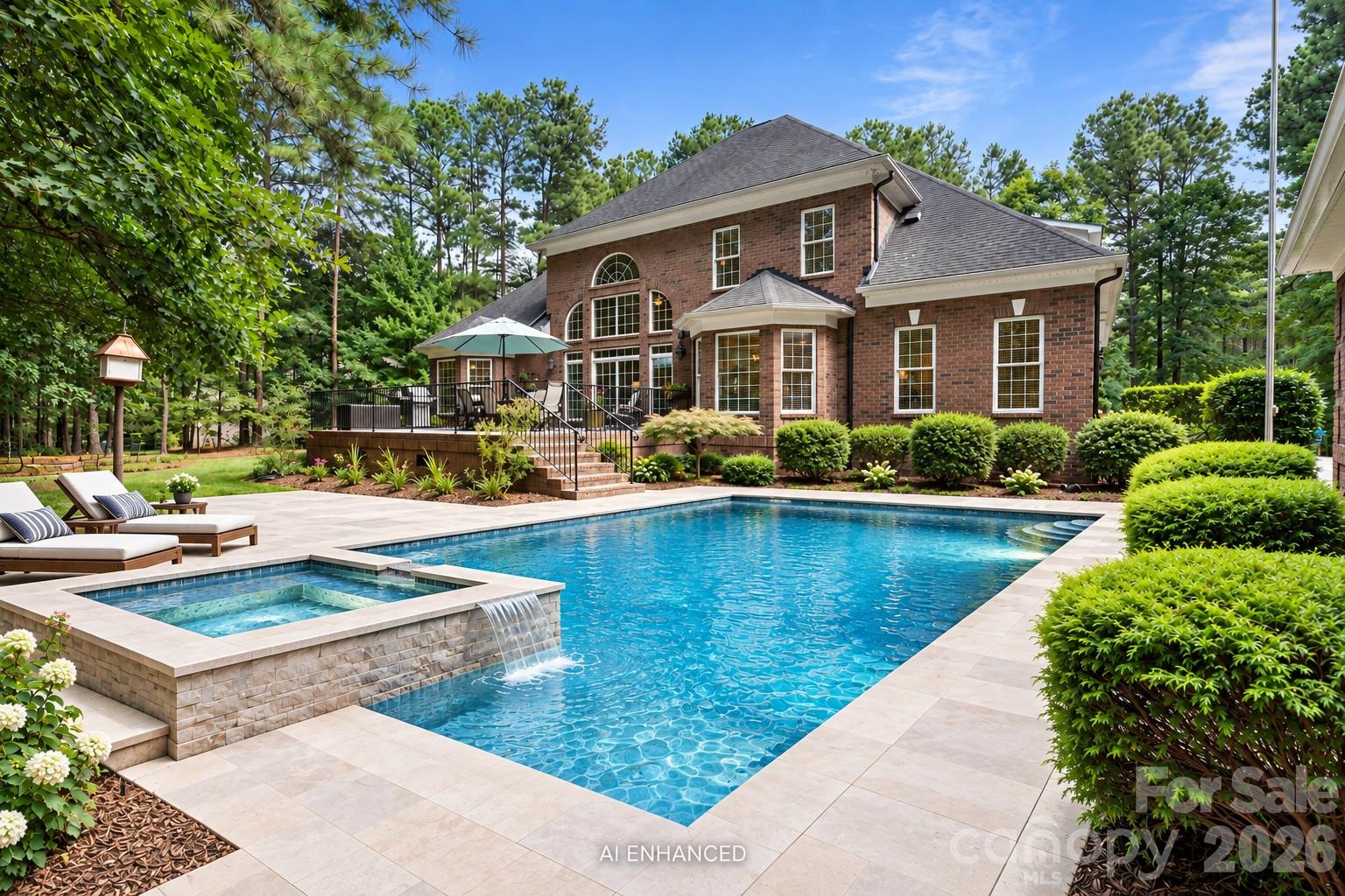 AI generated pool rendering. Septic allows for a pool - 7282 James Court, Denver