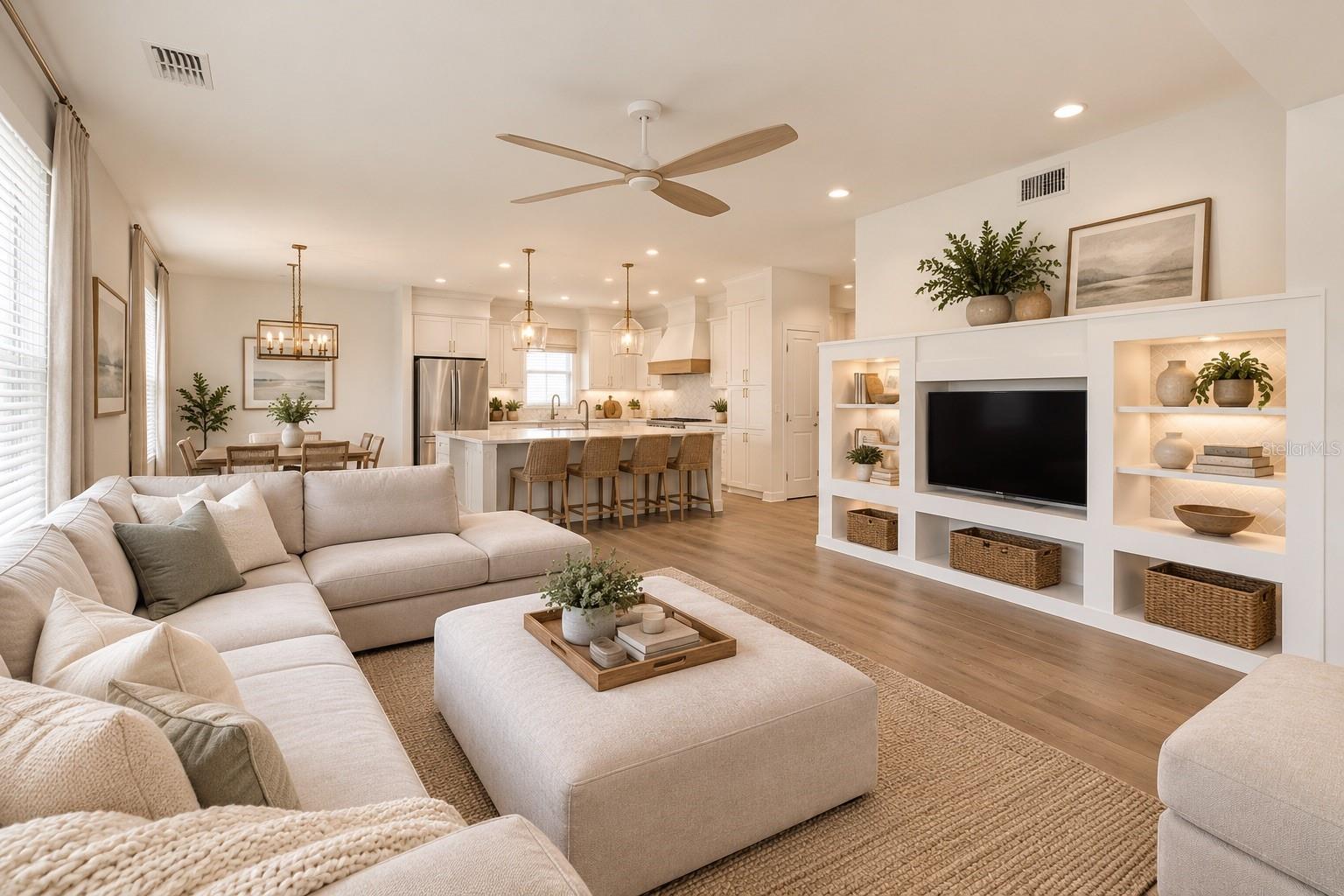 Virtually updated living room to show what new flooring can add to this beautiful home! - 1503 AUBURN OAKS BLVD, AUBURNDALE