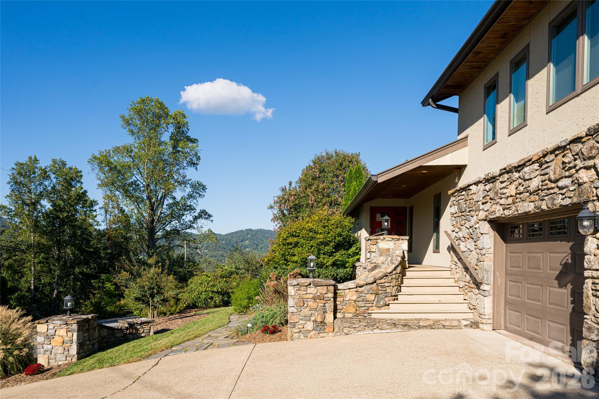 Covered entry - 79 Horizon Hill Road, Asheville