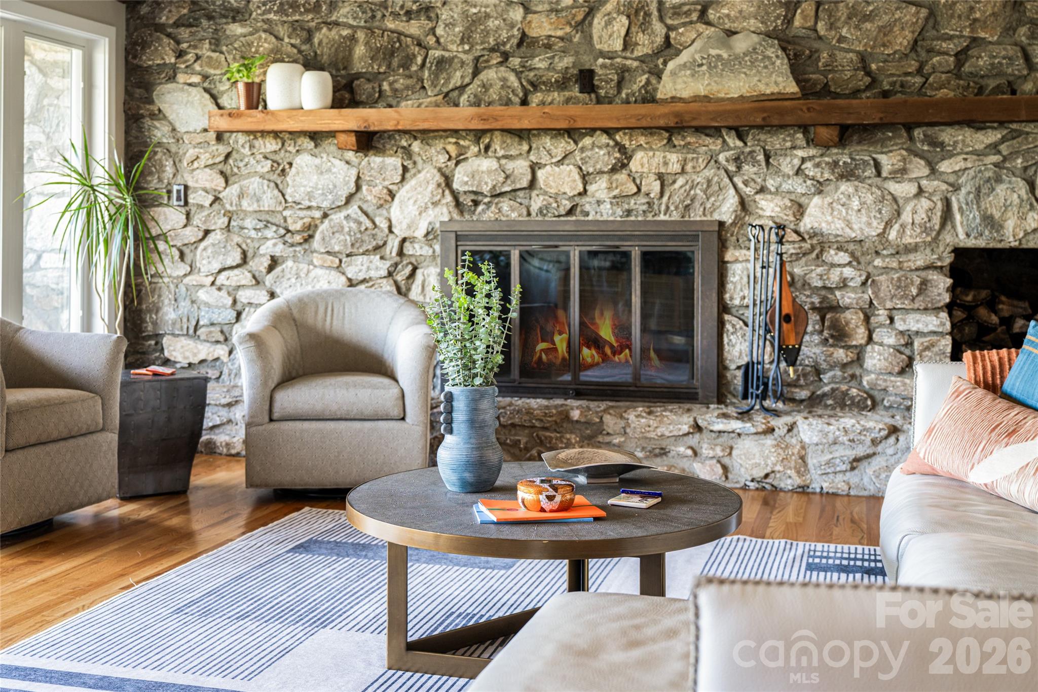 Gas fireplace - 79 Horizon Hill Road, Asheville