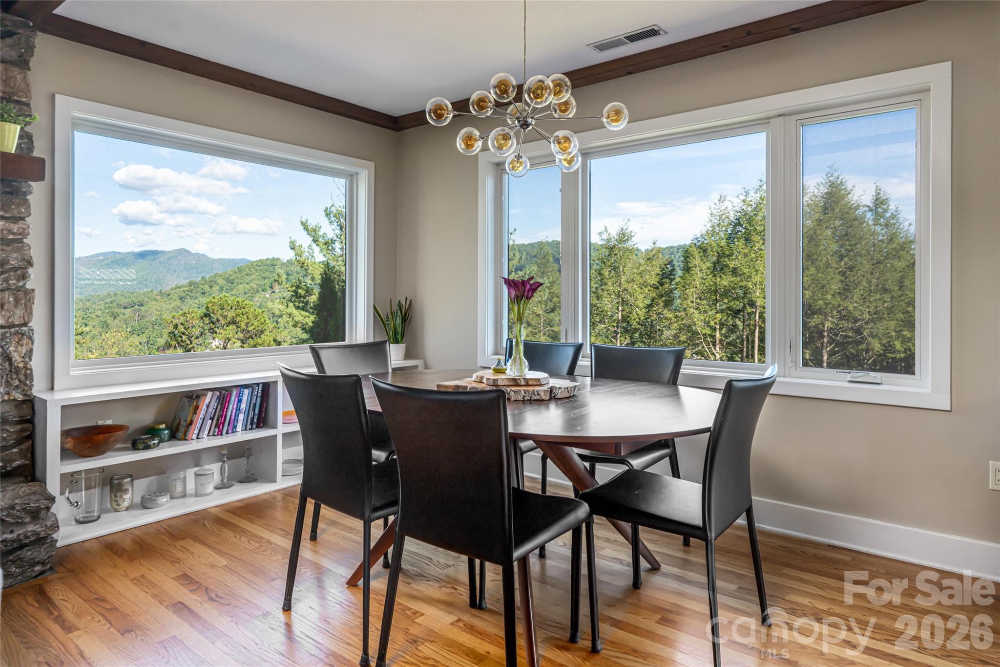 Dining area with views - 79 Horizon Hill Road, Asheville
