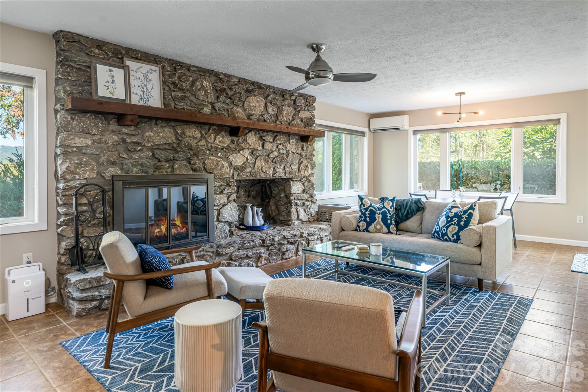 Lower level living room - 79 Horizon Hill Road, Asheville