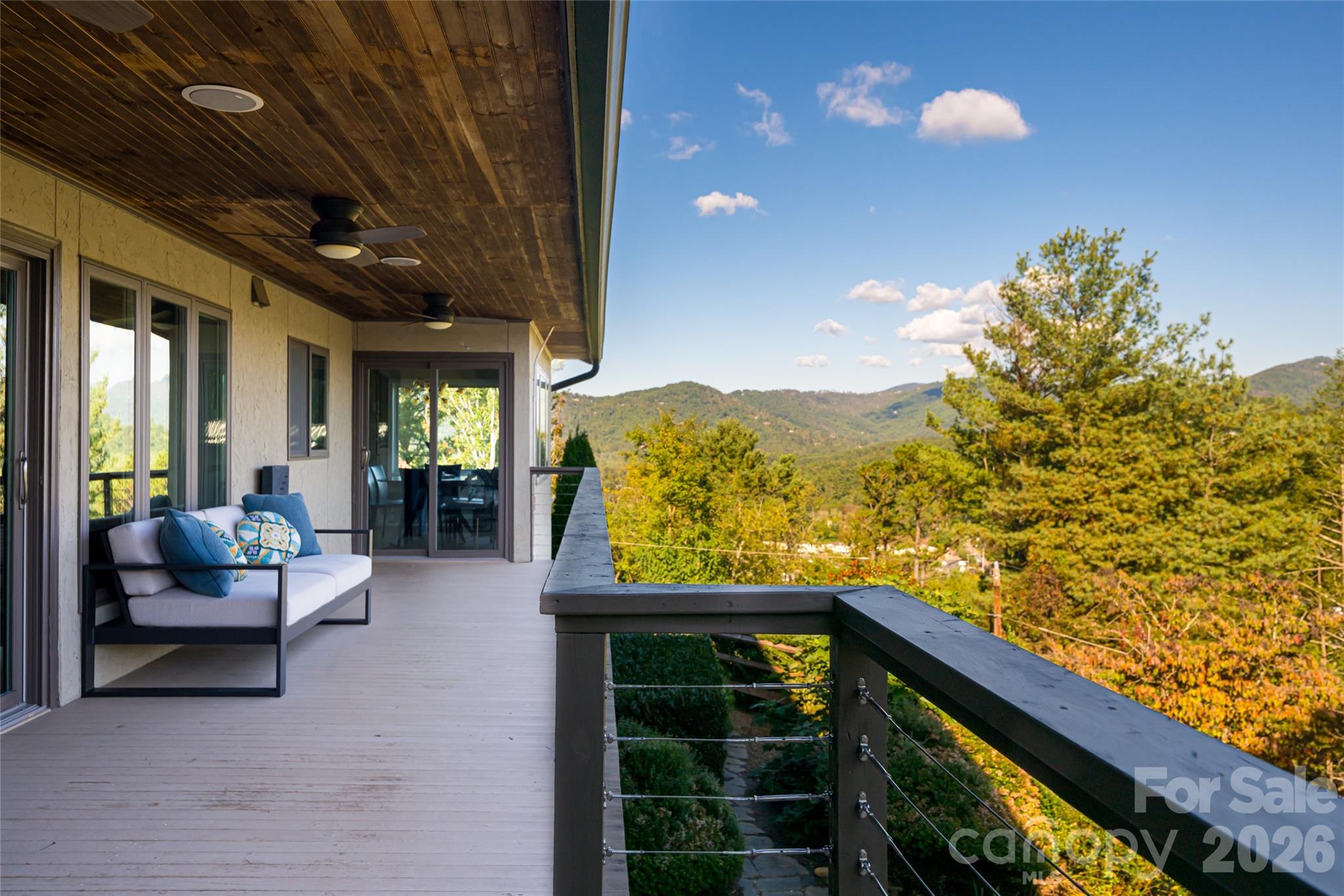Large covered back porch - 79 Horizon Hill Road, Asheville