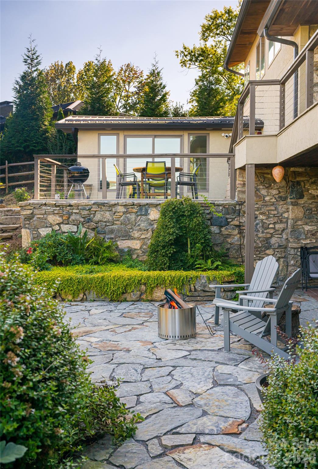 Lower patio to upper - 79 Horizon Hill Road, Asheville