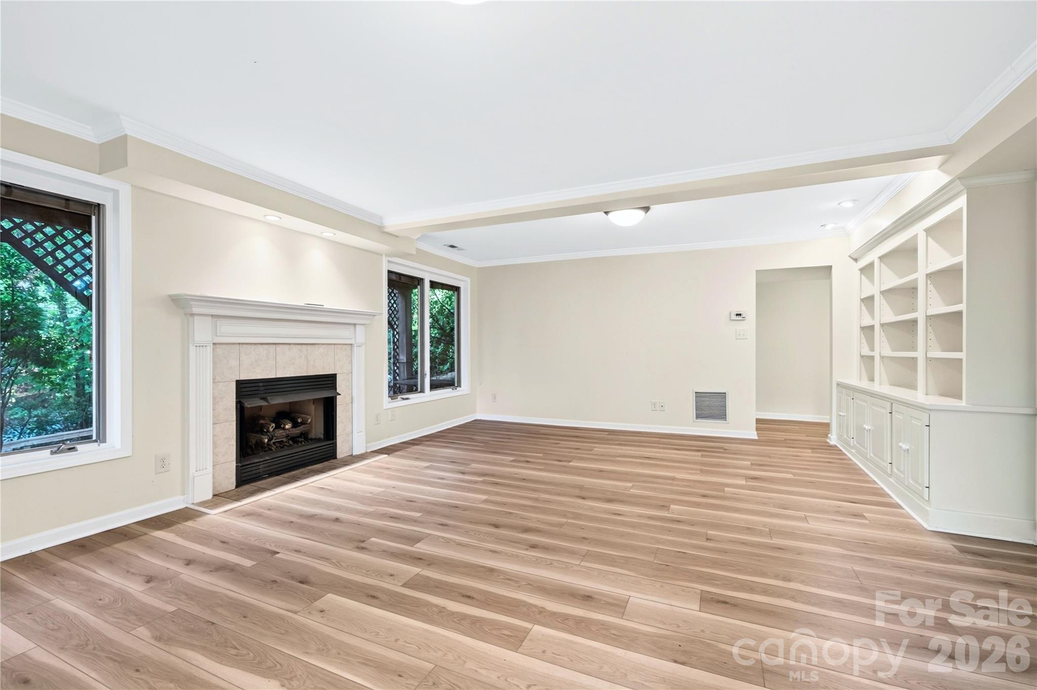 Lower level living room - 112 Rhododendron Avenue, Black Mountain