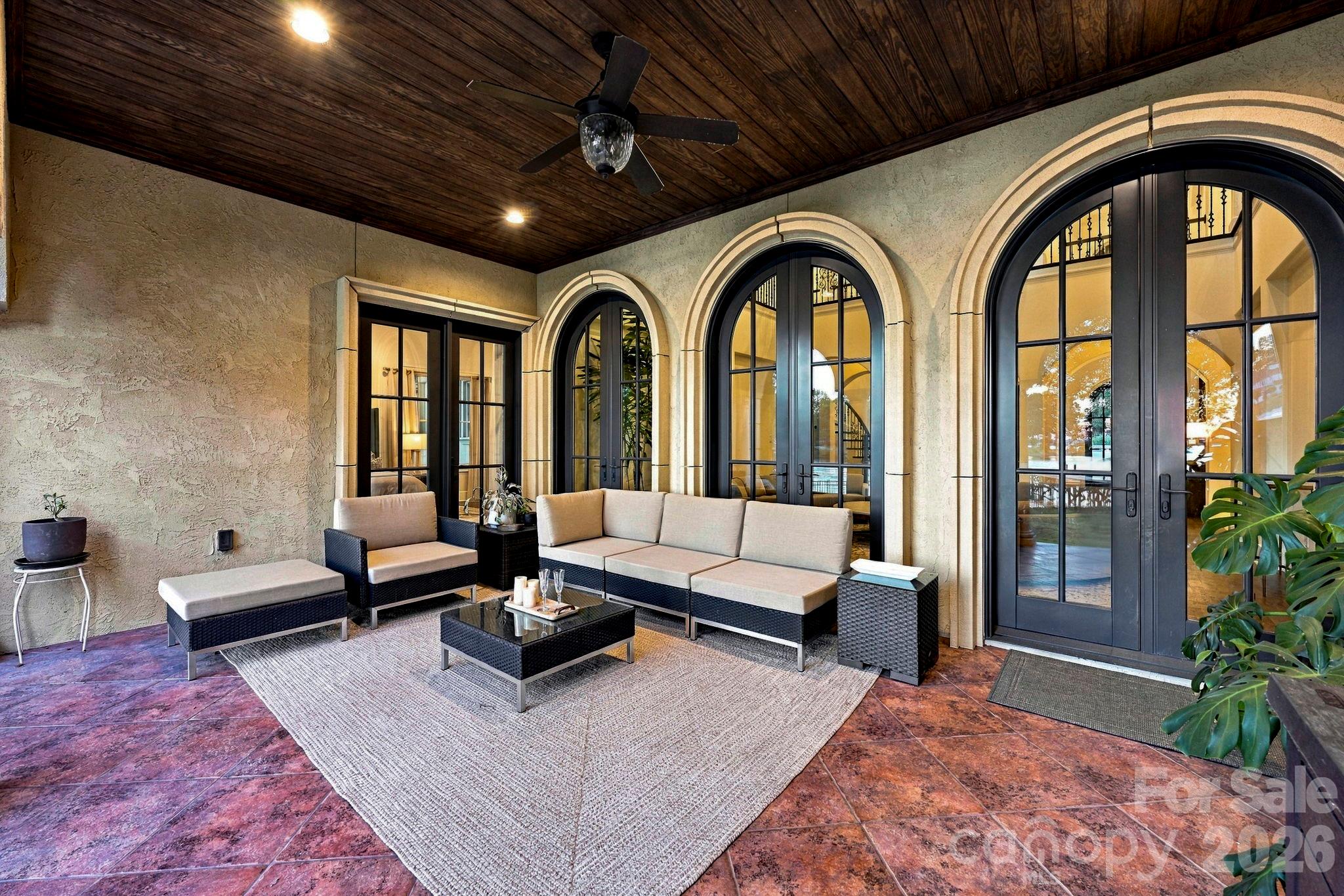 The back patio where you will watch endless sunsets on Lake Norman! - 21215 Senlac Lane, Cornelius