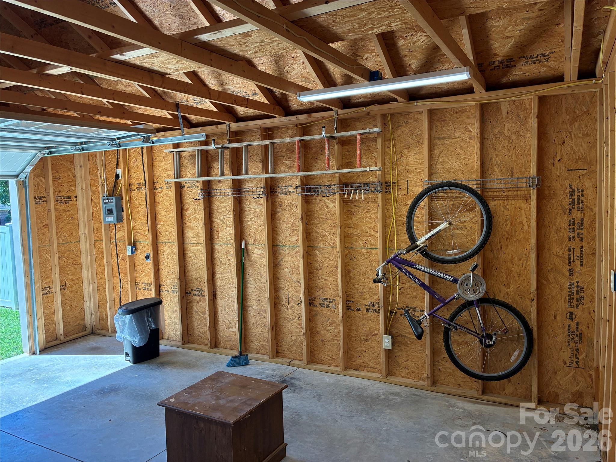 Inside the detached garage/workshop. - 201 Taylors Creek Street, Mount Holly