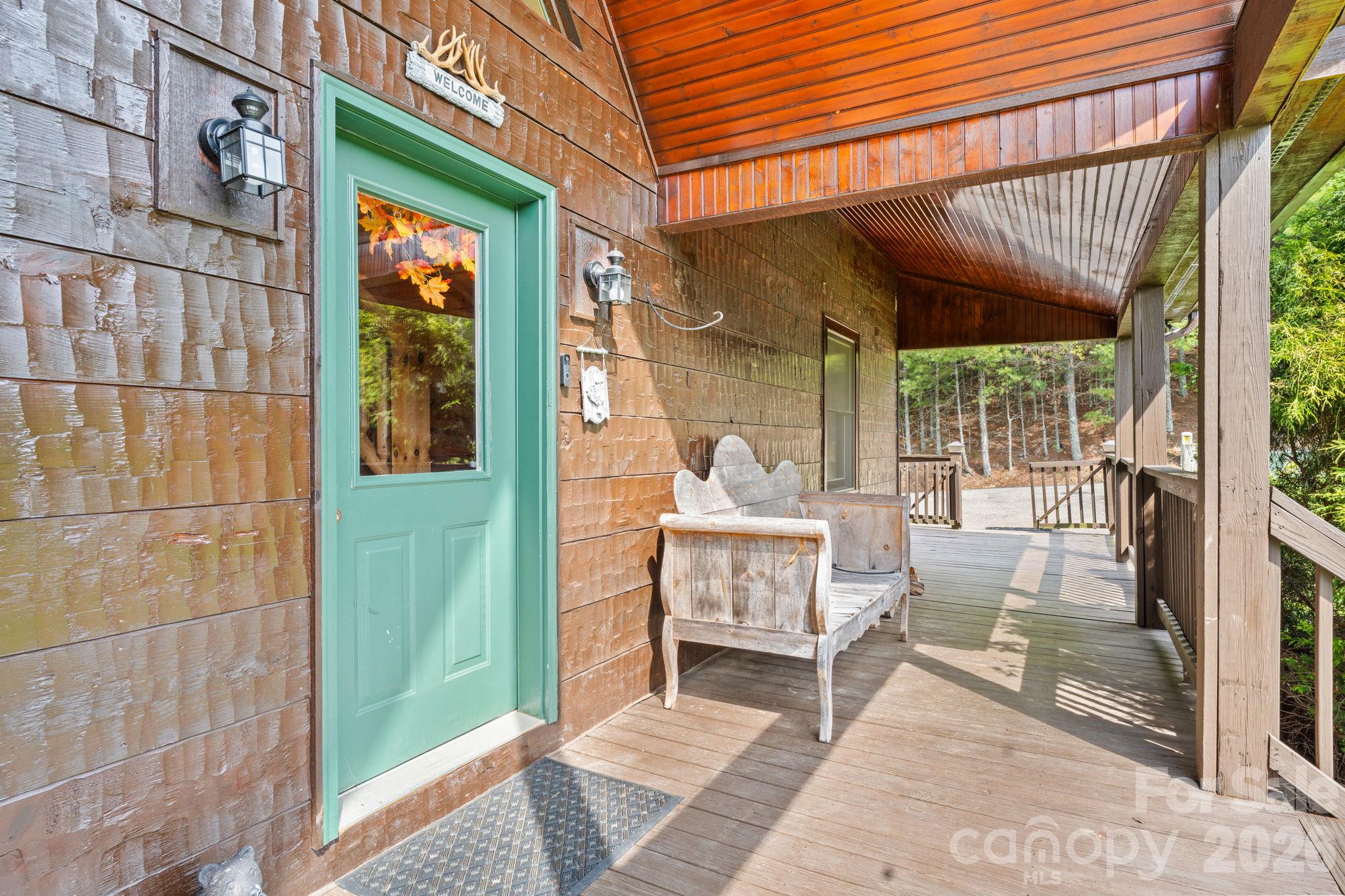 Entrance to Log Cabin - 1003 Deerwood Road, Piney Creek