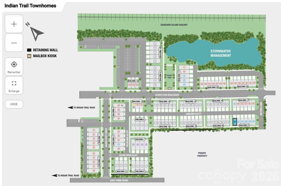 Indian Trail Townhomes Sitemap - 344 Sunland Alley, Indian Trail