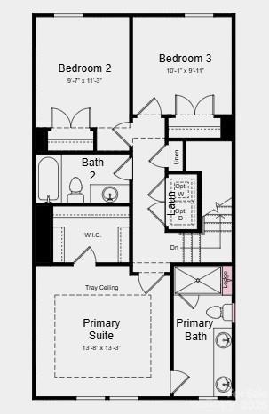 Additional Highlights include: Storage at second floor and shower ledge at primary bath. - 348 Sunland Alley, Indian Trail