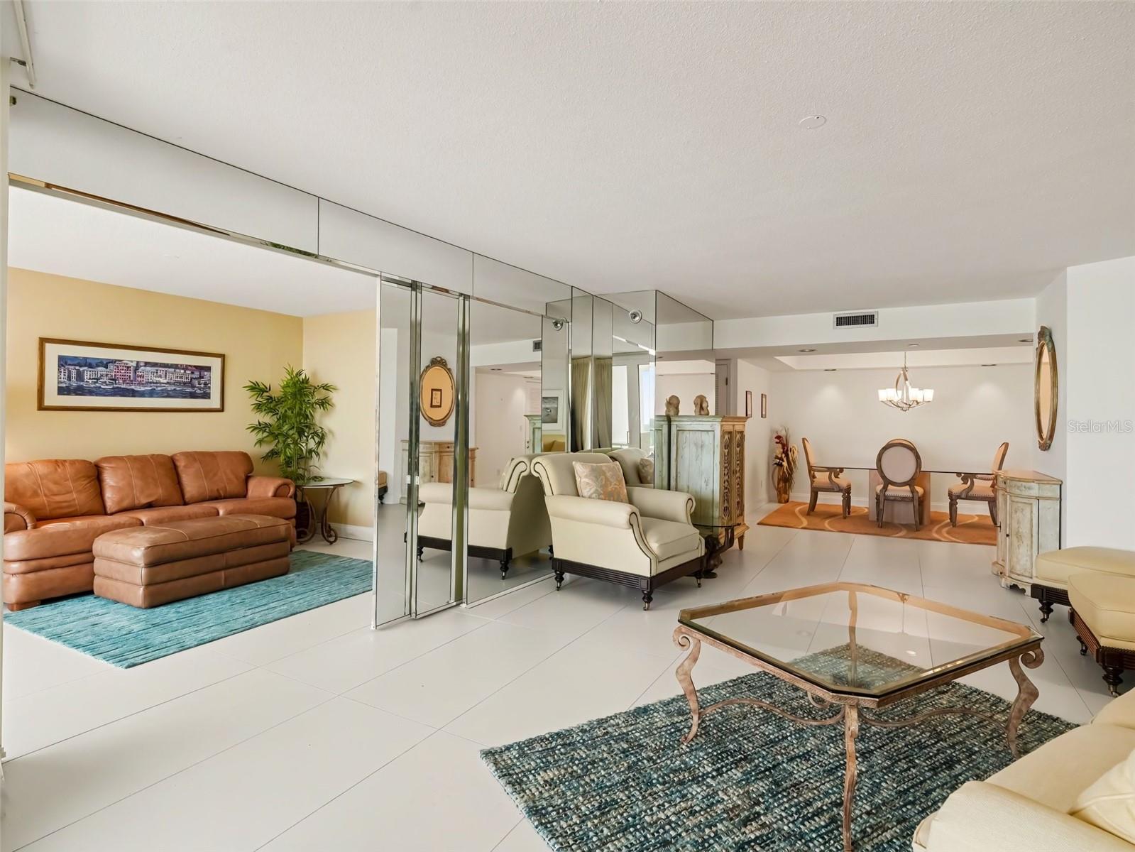 Living Room and Bedroom 2/Den - 775 LONGBOAT CLUB RD #401, LONGBOAT KEY