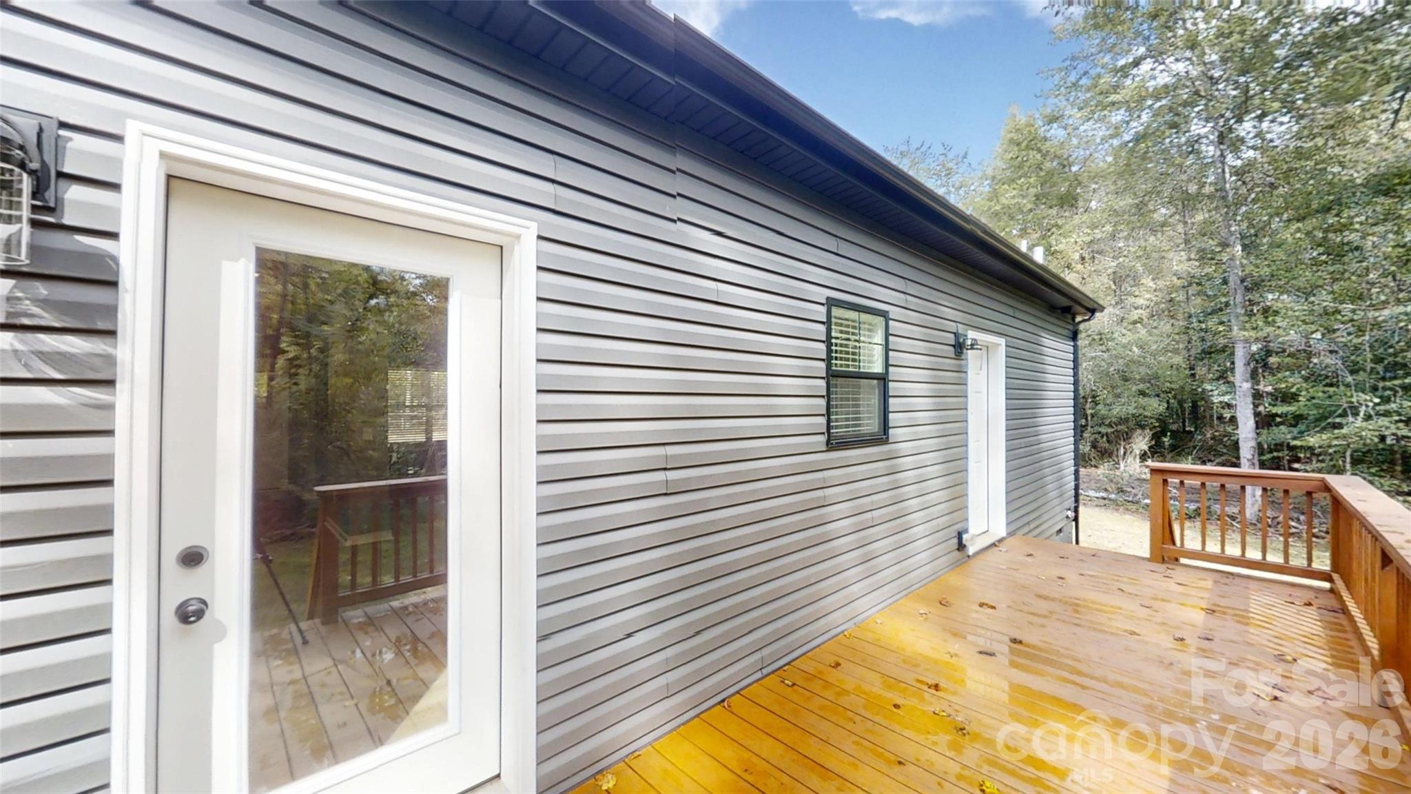 Back deck view - 101 Riverhills Lane, Morganton