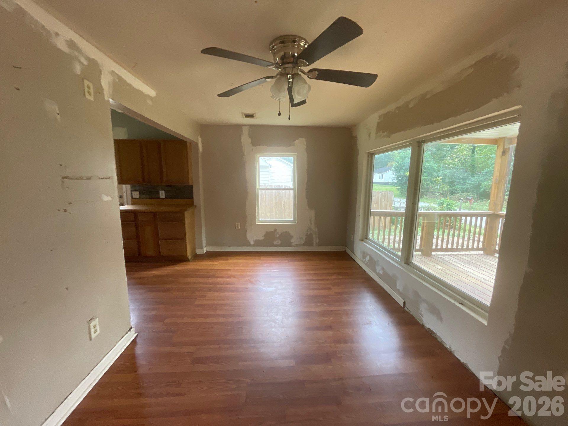 Living Room - patched and ready for paint - 109 Walnut Avenue, Belmont