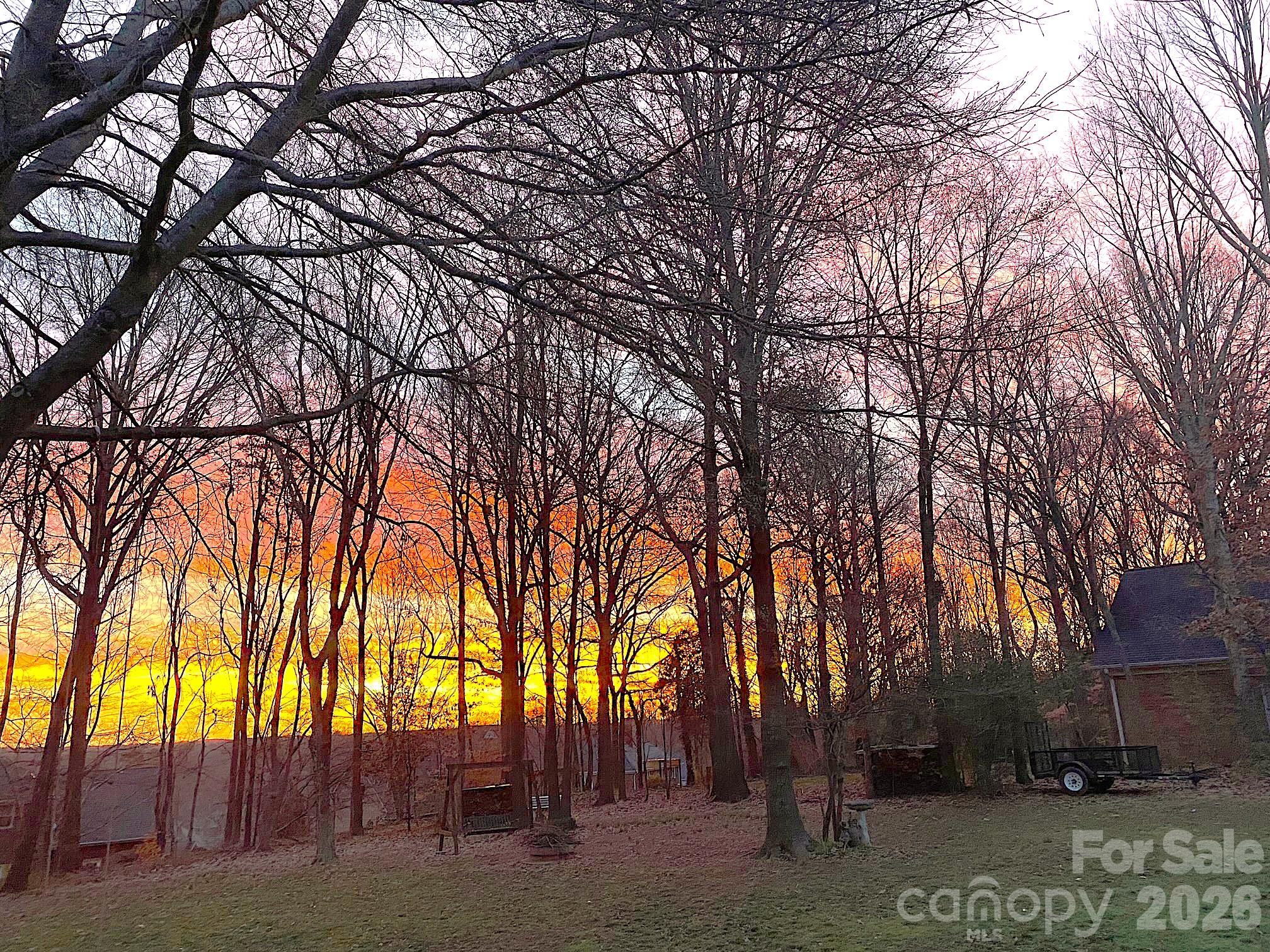Sunrise view from the back of this lovely home. - 1312 Bennington Drive NW, Concord