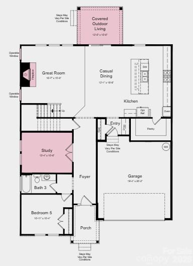 Additional Highlights Include: a study in place of a flex room, gas fireplace, additional windows in the great room, a covered back patio, and a tray ceiling in the primary bedroom. - 18222 Torchbearer Lane, Charlotte