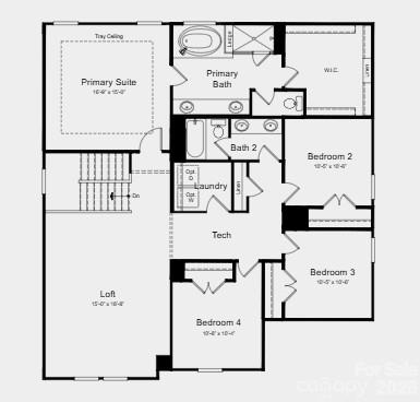 Additional Highlights Include: a study in place of a flex room, gas fireplace, additional windows in the great room, a covered back patio, and a tray ceiling in the primary bedroom. - 18222 Torchbearer Lane, Charlotte