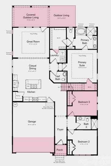 Additional Highlights Include: additional windows at great room, door from primary closet to laundry room, and 4' garage extension. - 17023 Walker Wylie Drive, Charlotte