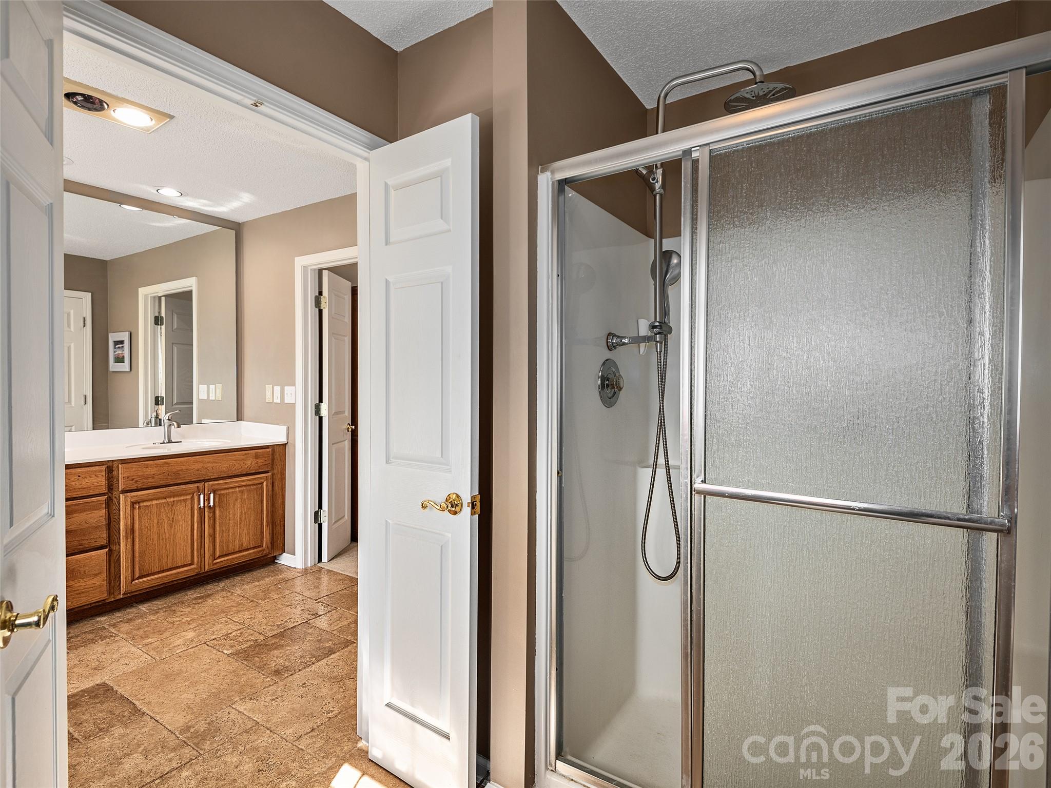 Primary Bath – Walk-In Shower - 23 Old Applewood Lane, Hendersonville