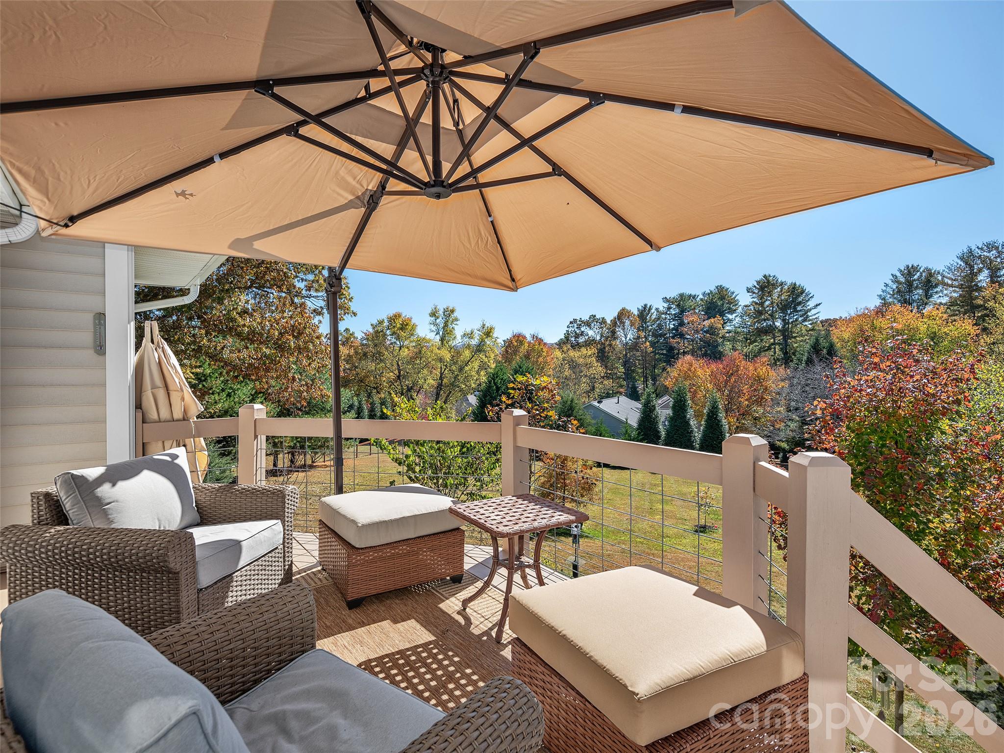Deck Overlooking the Grounds - 23 Old Applewood Lane, Hendersonville