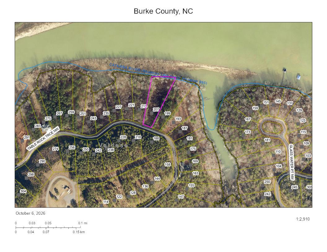 GIS Map. - 207 Table Rock Trace NW, Valdese