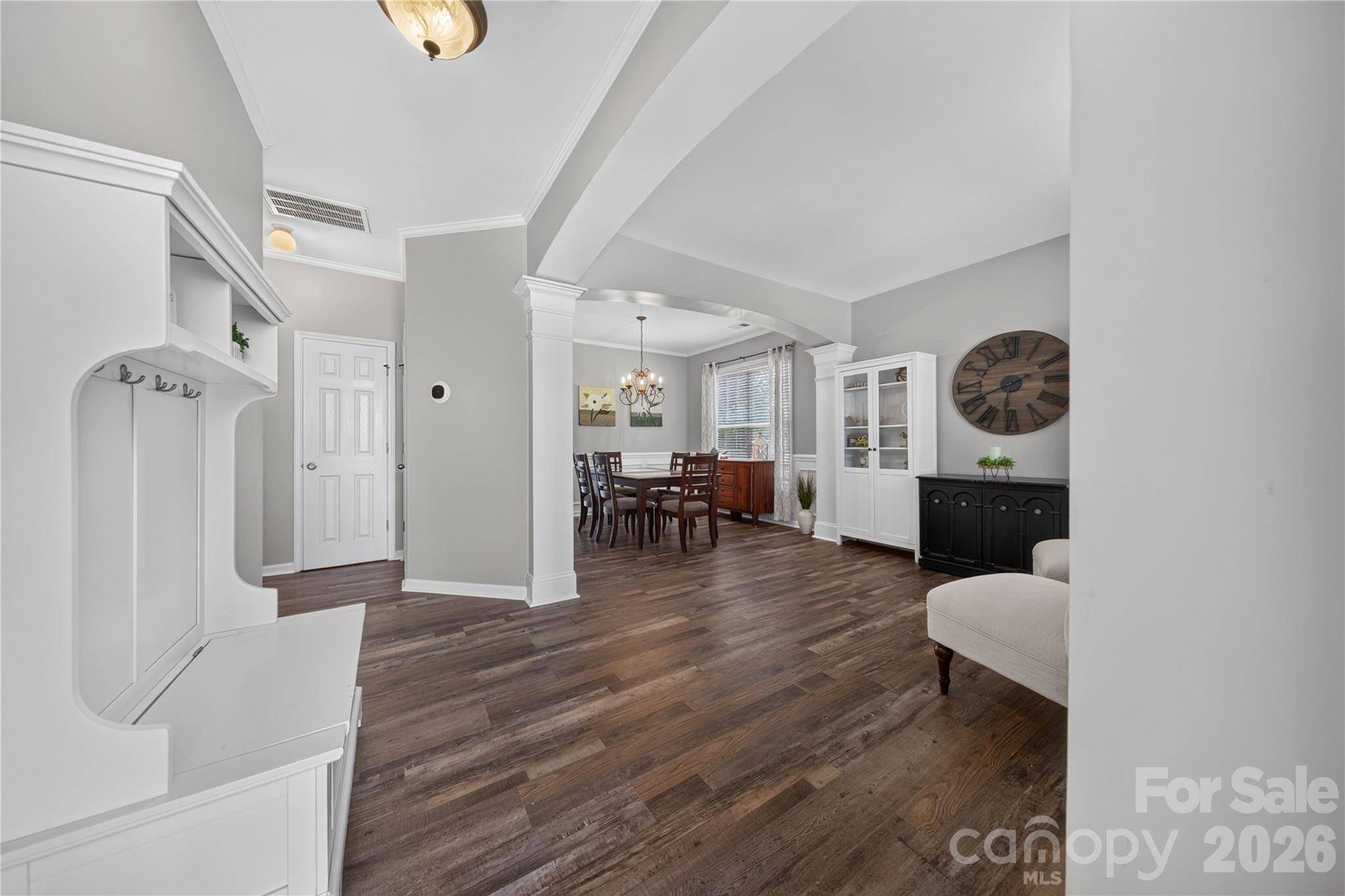 Walking into the entryway you have a direct view into the front sitting room and dining room - 5725 Lindley Crescent Drive, Indian Trail