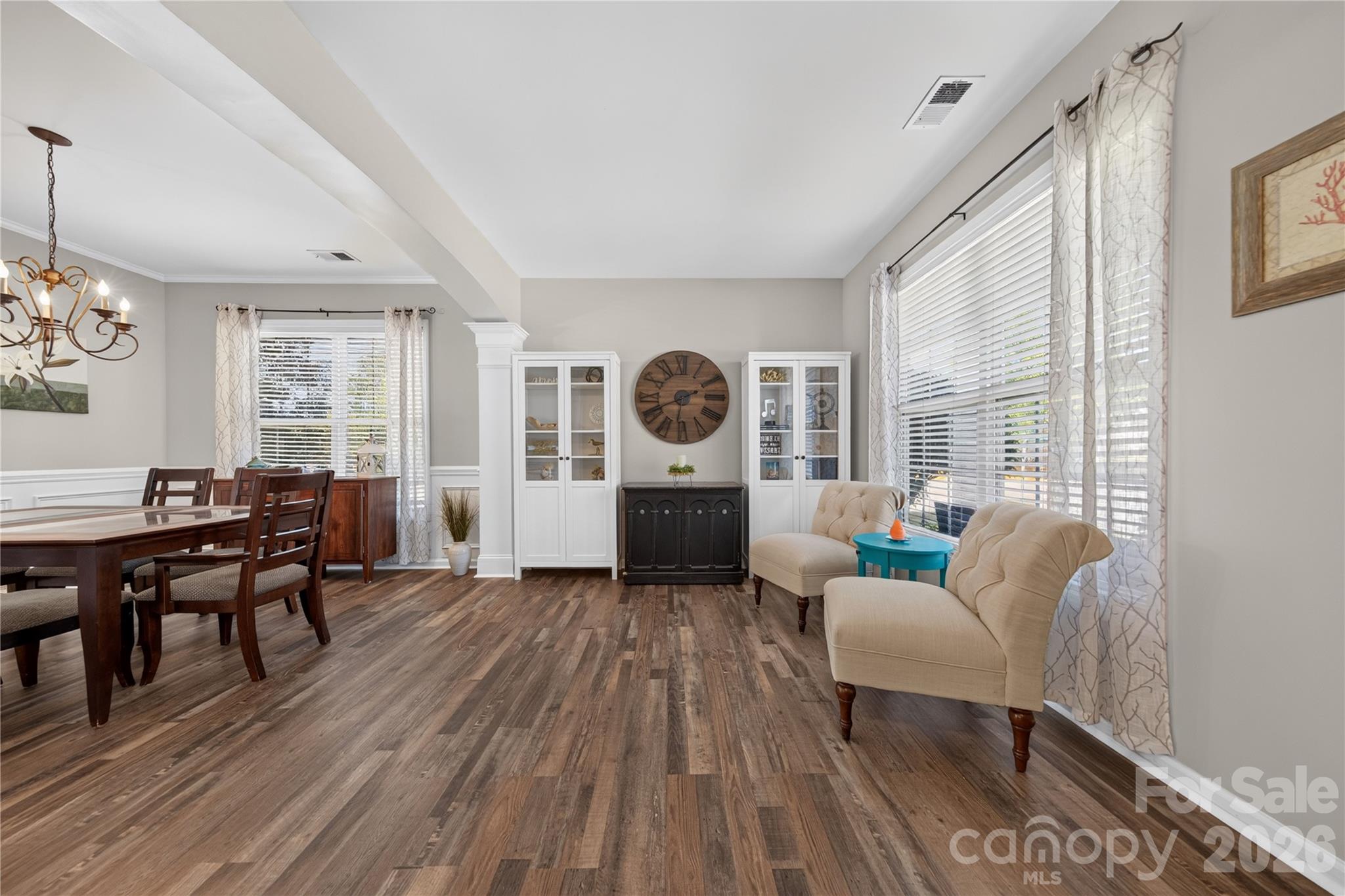 Front sitting/living room; new LVP throughout - 5725 Lindley Crescent Drive, Indian Trail