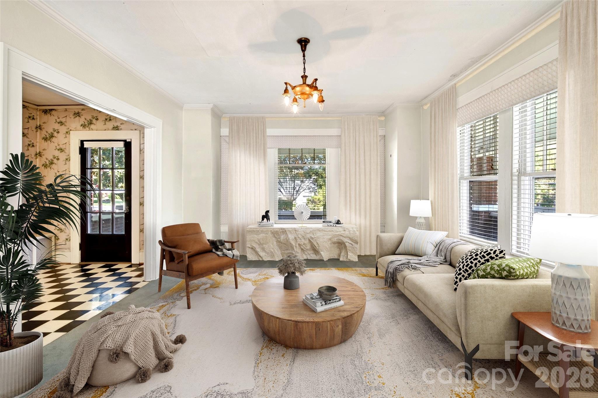 Digitally enhanced photo of Formal Living Room - 606 A Rutherford Road, Marion