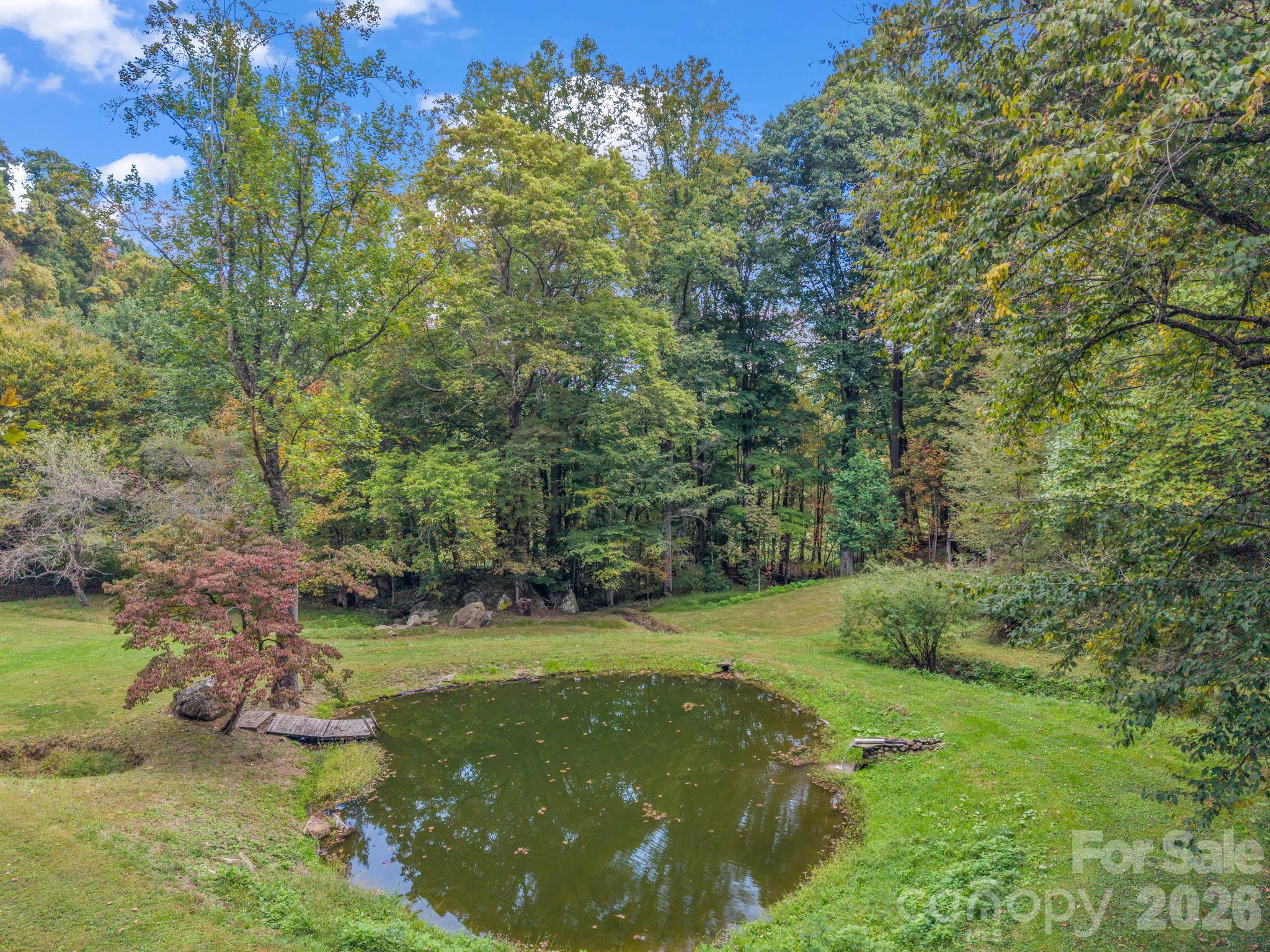 Pond below home and meadow - 765 Hawk Ridge Lane, Marshall