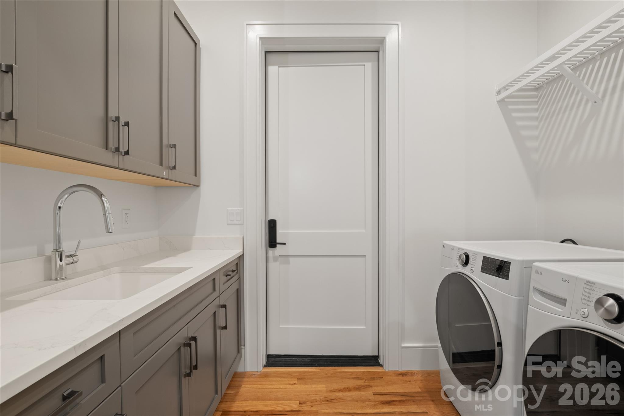 Main level laundry complete with washer and dryer - 505 Barrington Drive, Asheville