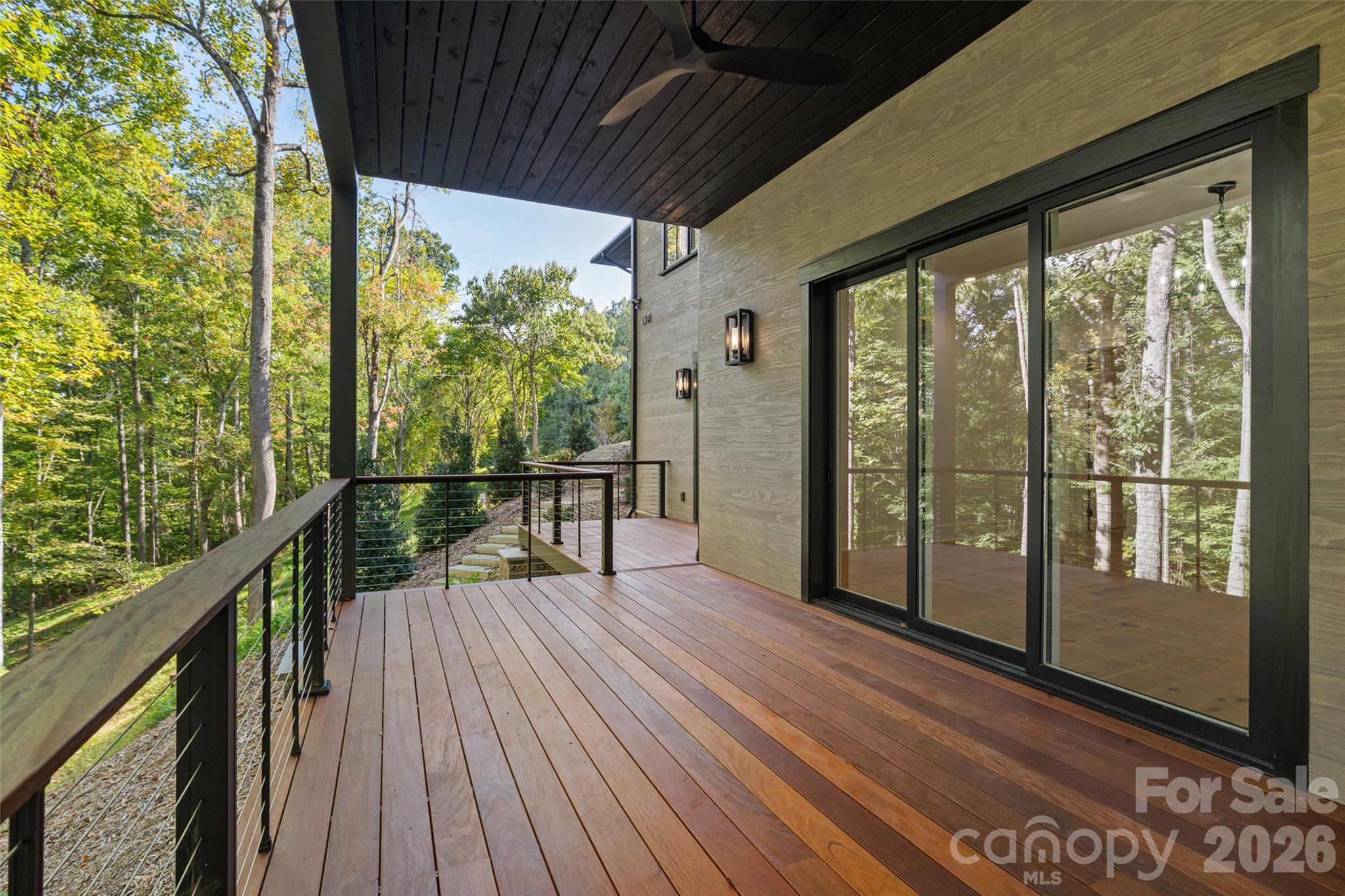 Covered Deck off of living room main level - 505 Barrington Drive, Asheville