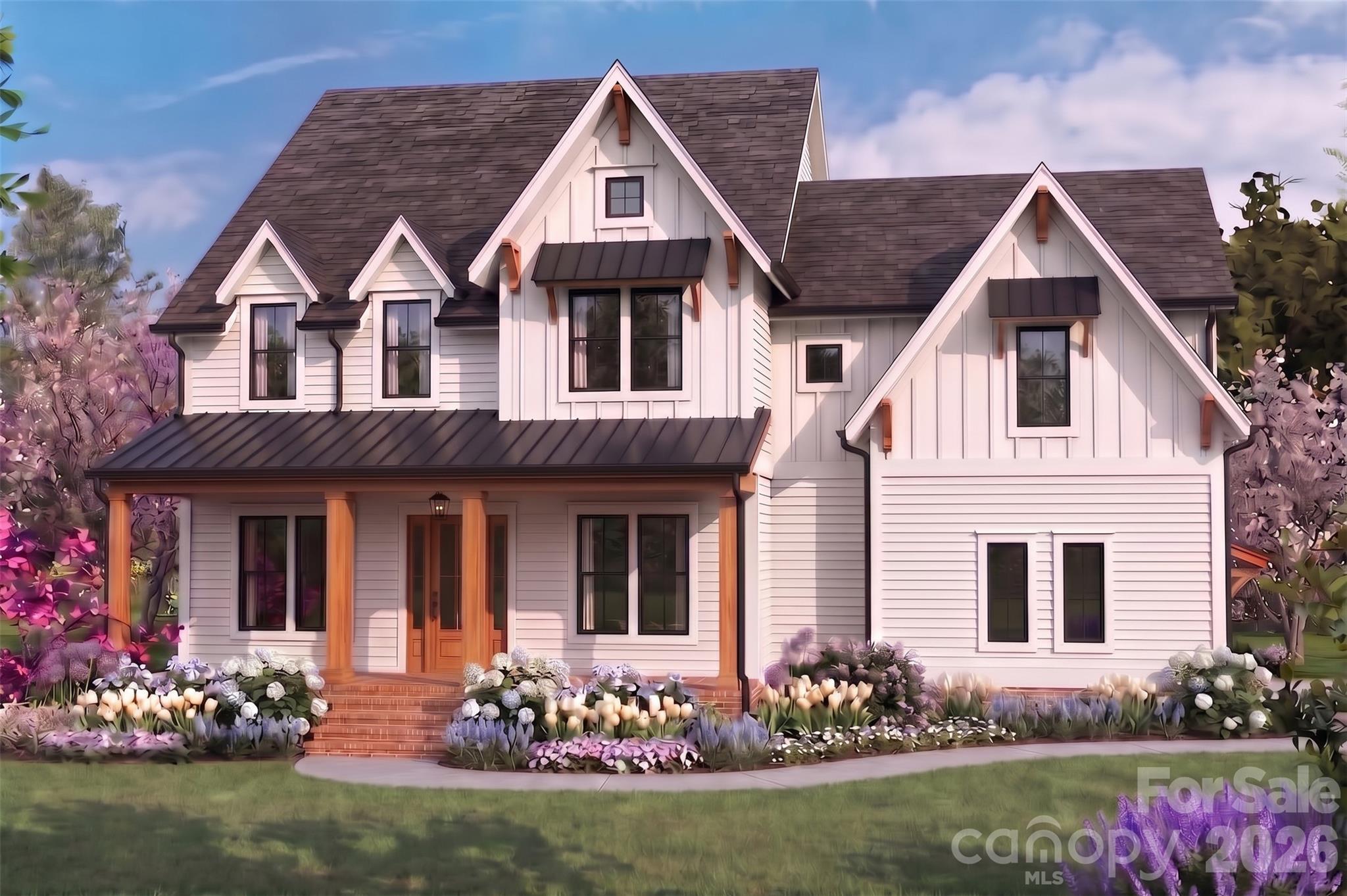 Welcome Home! Rendering by: Architectural Designs - 14242 E Rocky River Road, Davidson