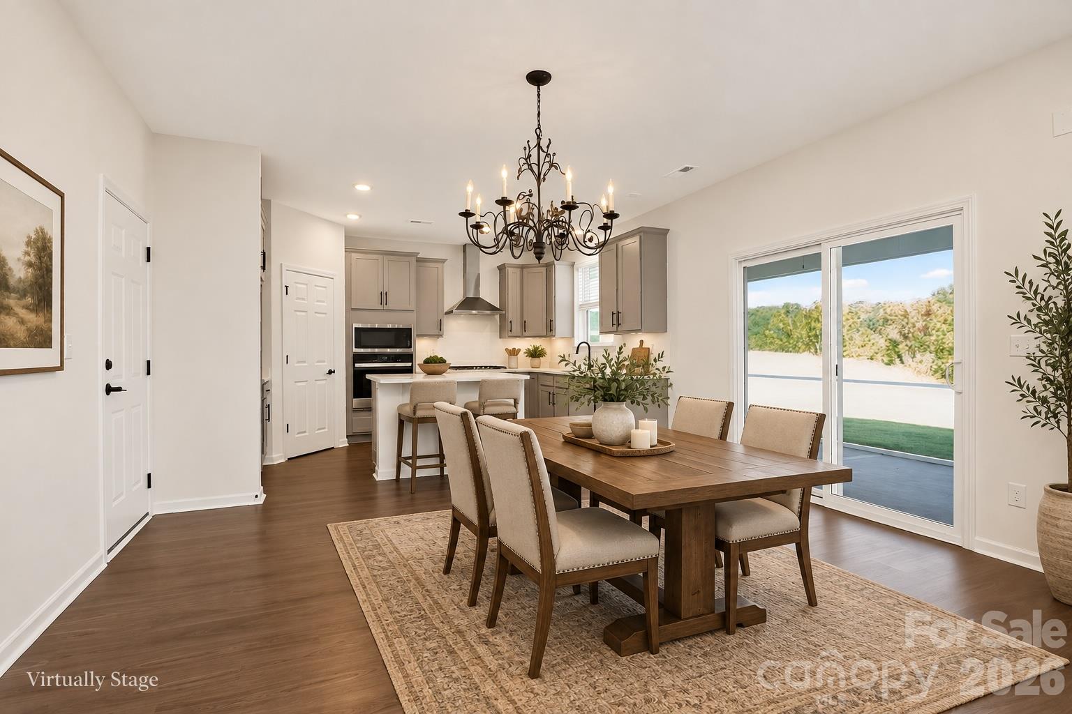Virtually Staged - Dining Area - 12133 Rowan Hill Drive, Huntersville