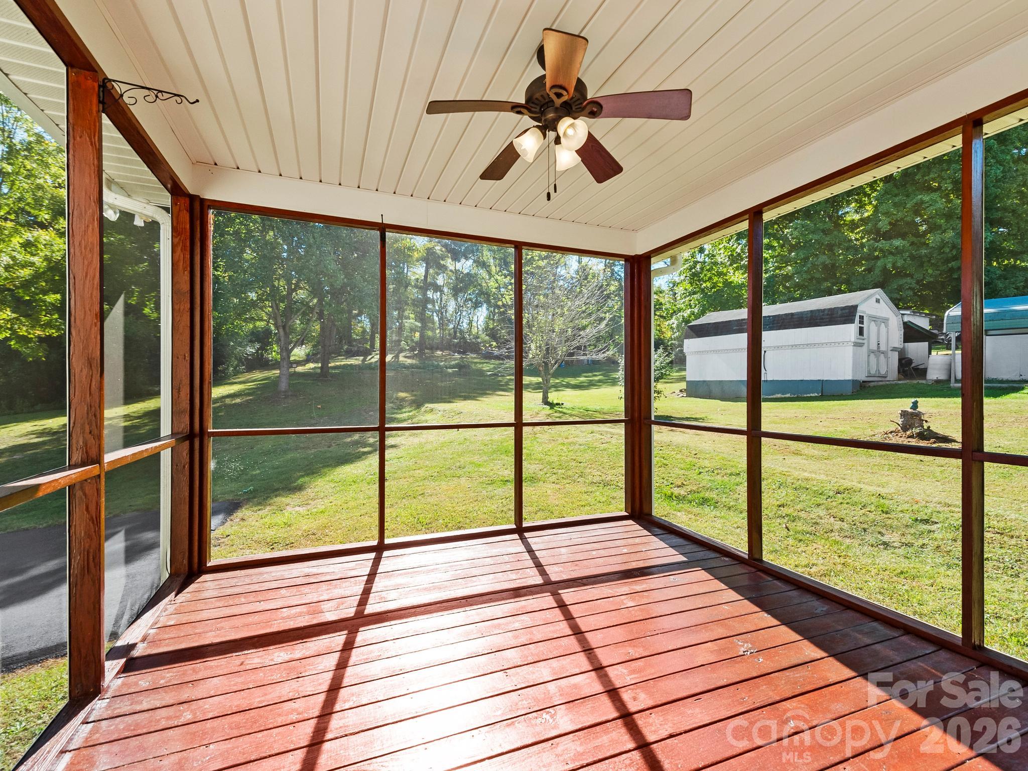 Covered screened in back deck - 81 Crayton Road, Asheville