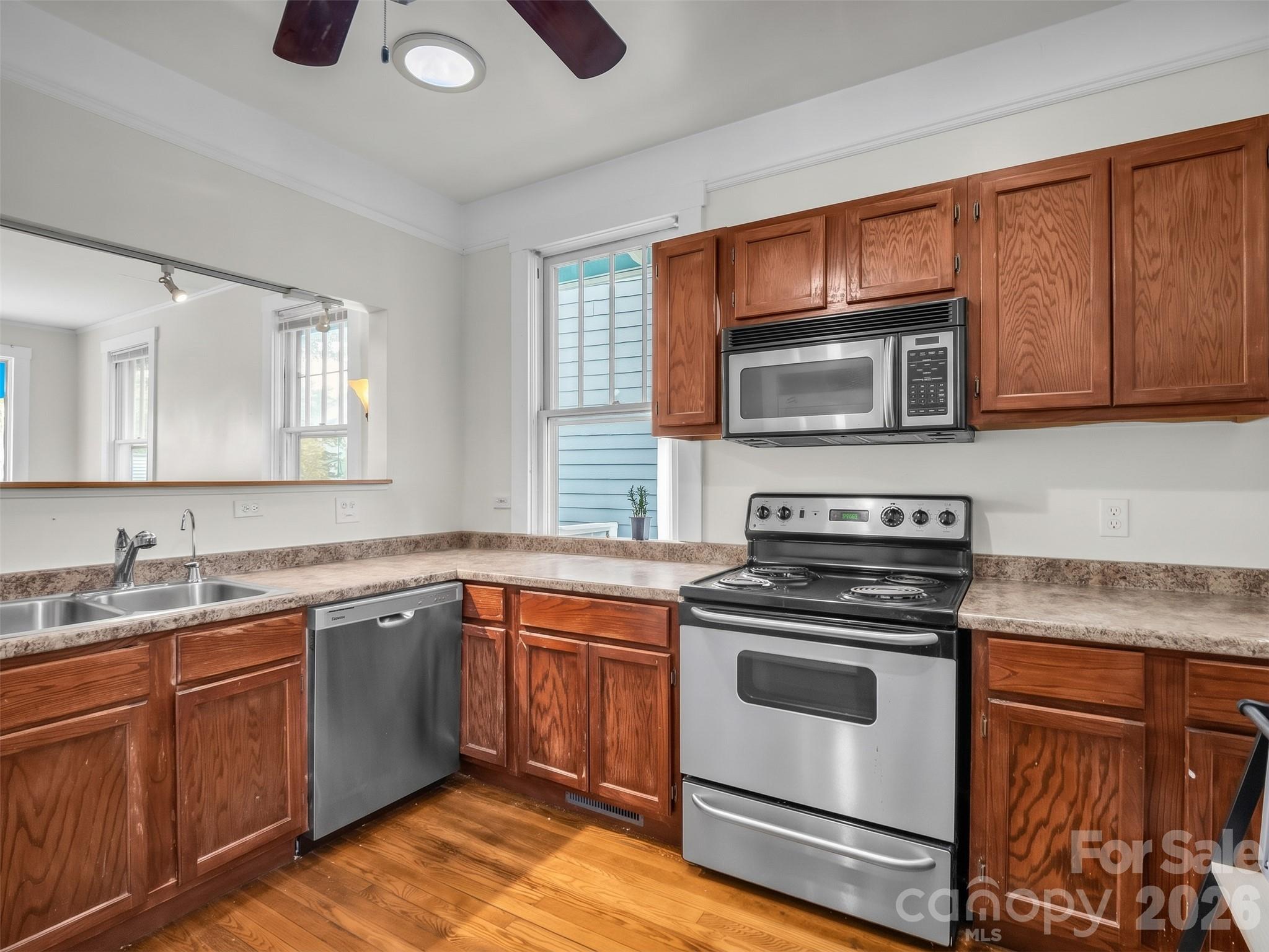 200 main floor kitchenDigitally enhanced - 198 & 200 Courtland Place, Asheville