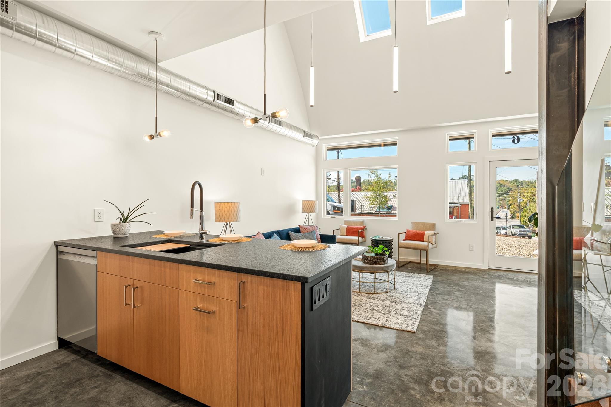 Open living space on the first level. - 6 Roberts Street, Asheville