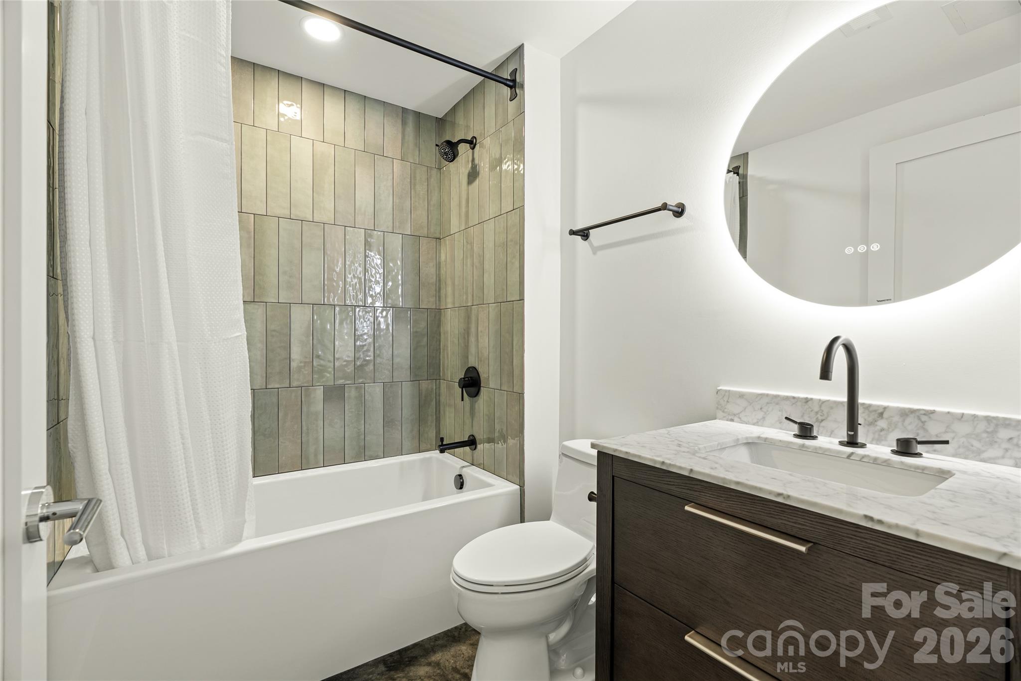 Lower level full bathroom. - 6 Roberts Street, Asheville