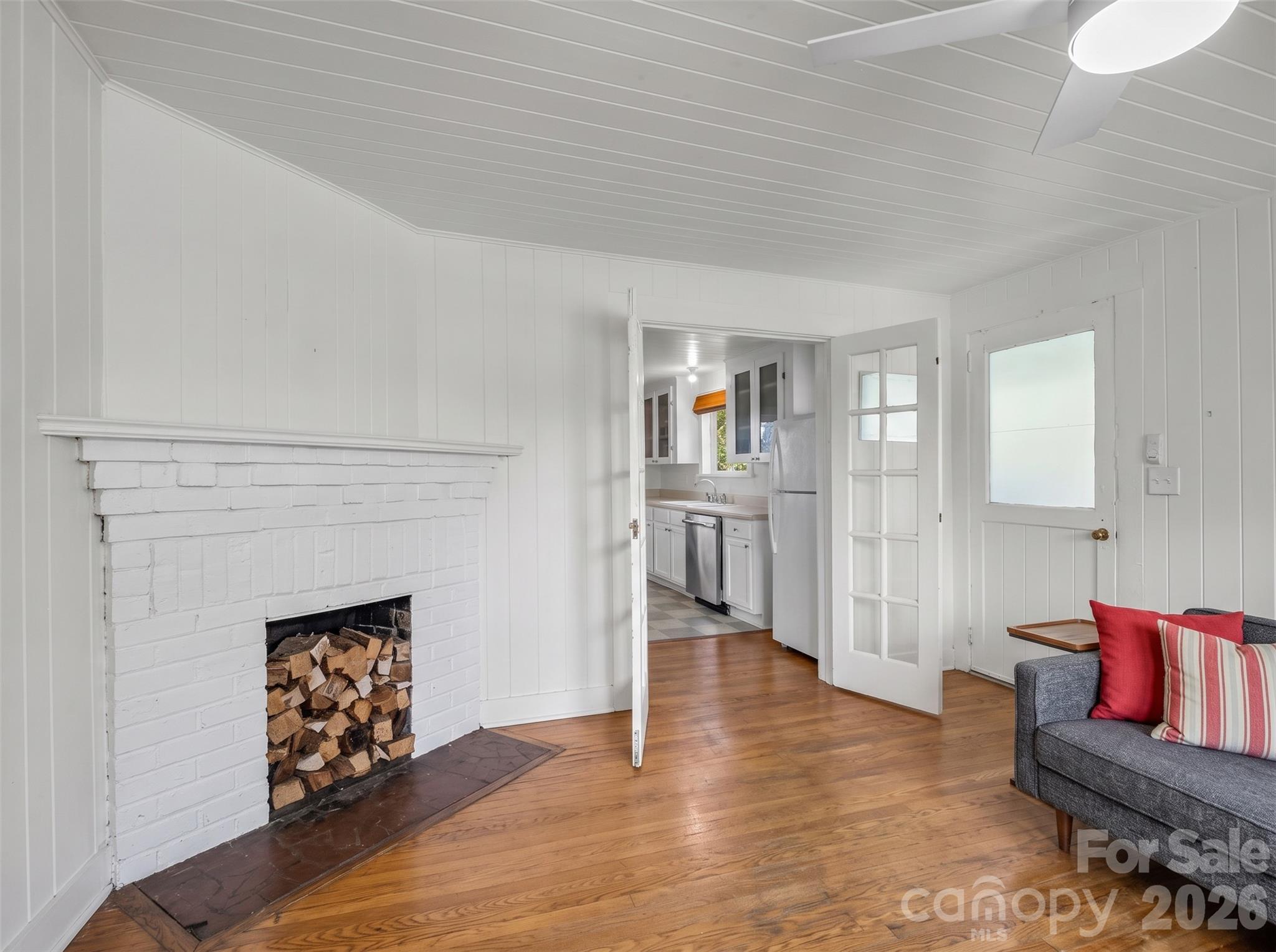 198 living roomDigitally enhanced - 198 & 200 Courtland Place, Asheville