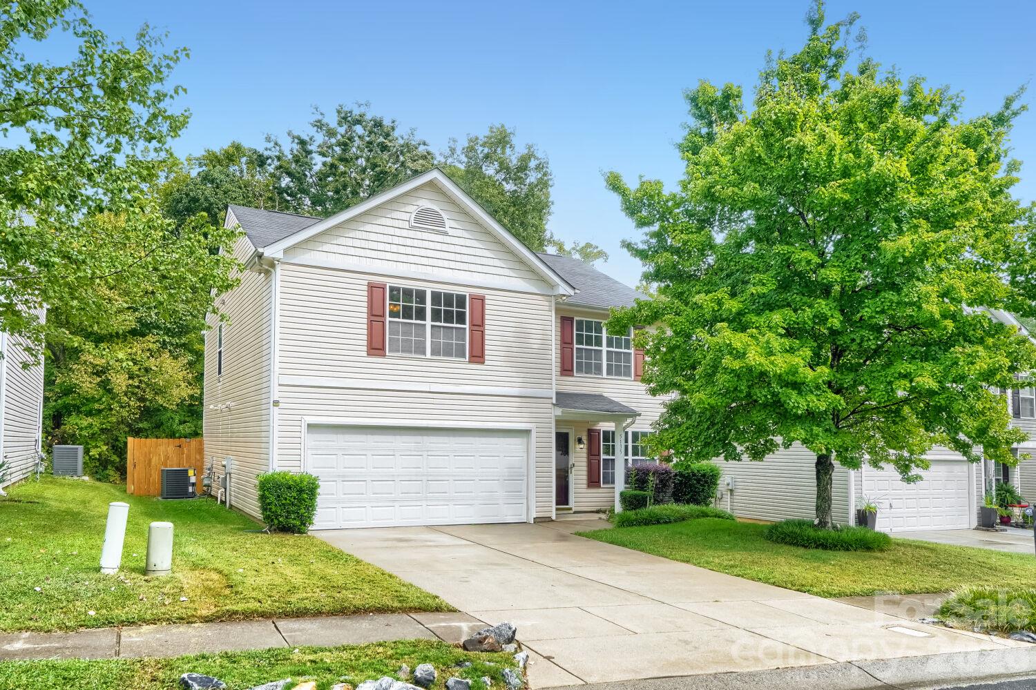 Welcome Home -Front Exterior 2 Car Garage & Long Driveway - 5135 Raspberry Knoll Drive, Charlotte