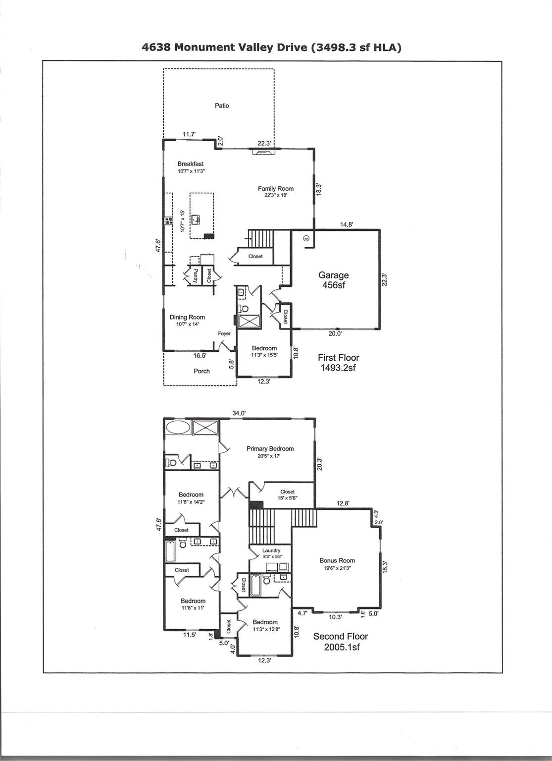 4638 Monument Valley Drive floor plan. - 4638 Monument Valley Drive, Indian Land