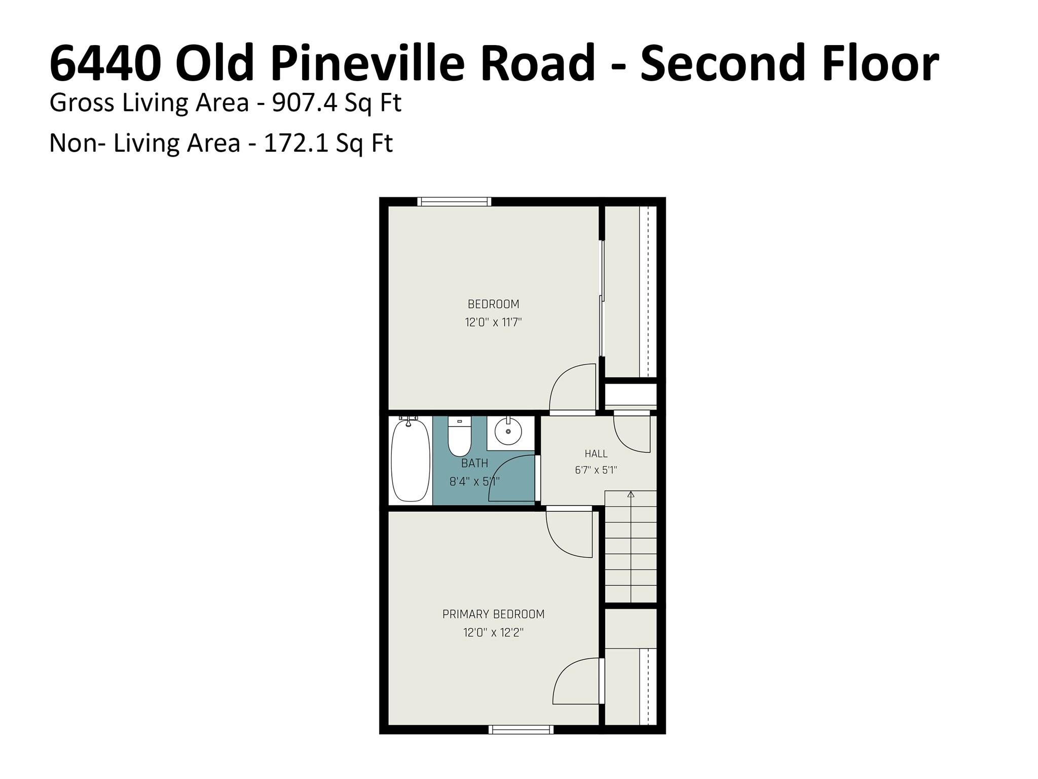 Floor Plan - Second Floor - 6440 Old Pineville Road, Charlotte
