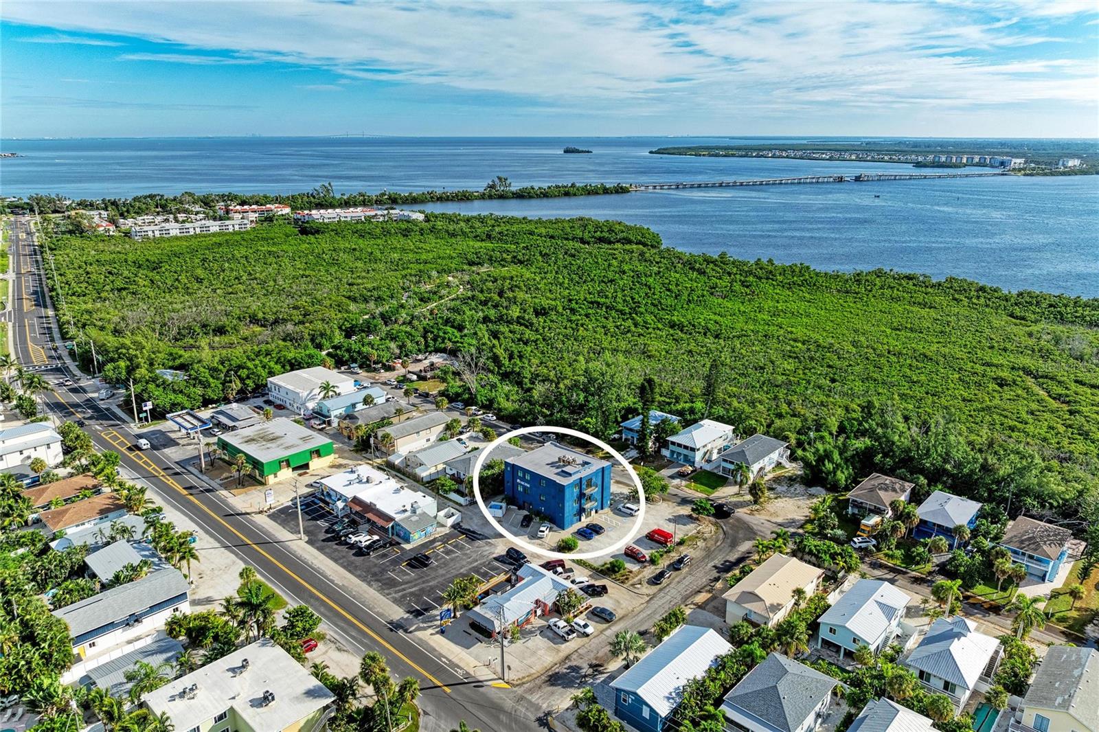 Aerial - Facing North East - 3004 AVENUE C, HOLMES BEACH