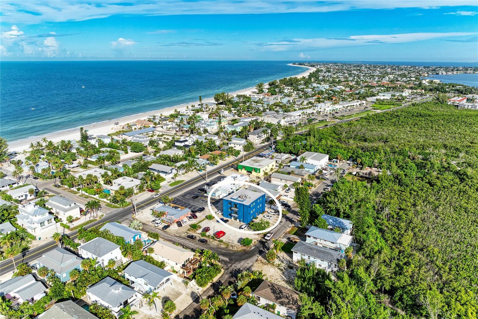 Aerial - Facing North West - 3004 AVENUE C, HOLMES BEACH