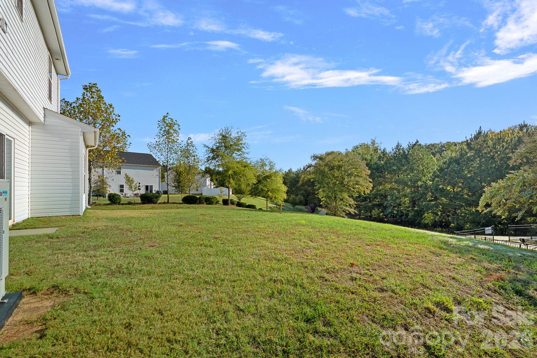 Backyard with view of greenway, park and common open space - 6215 Paw Village Road, Charlotte